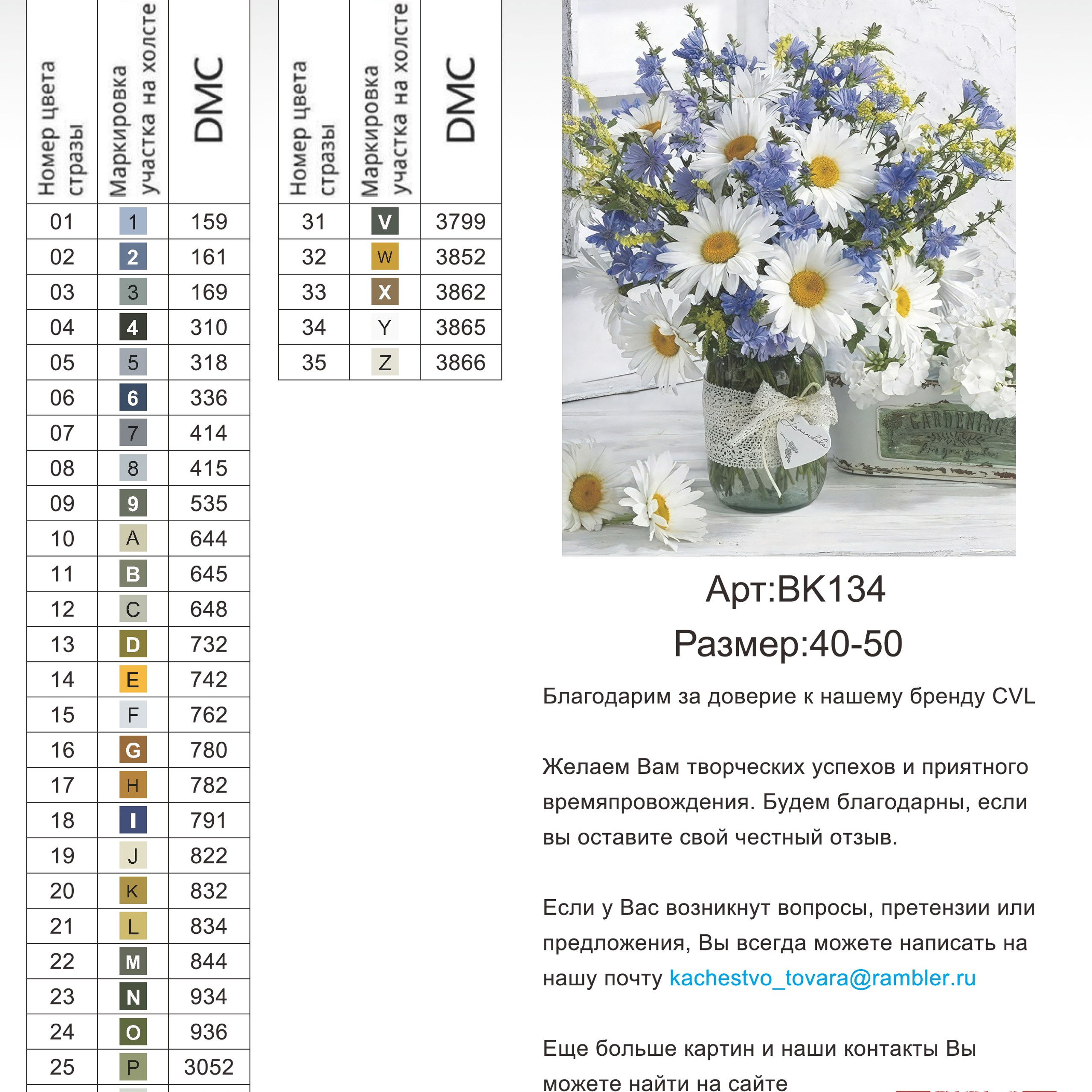 Цветовые карты новые символы. Алмазная мозаика CVL