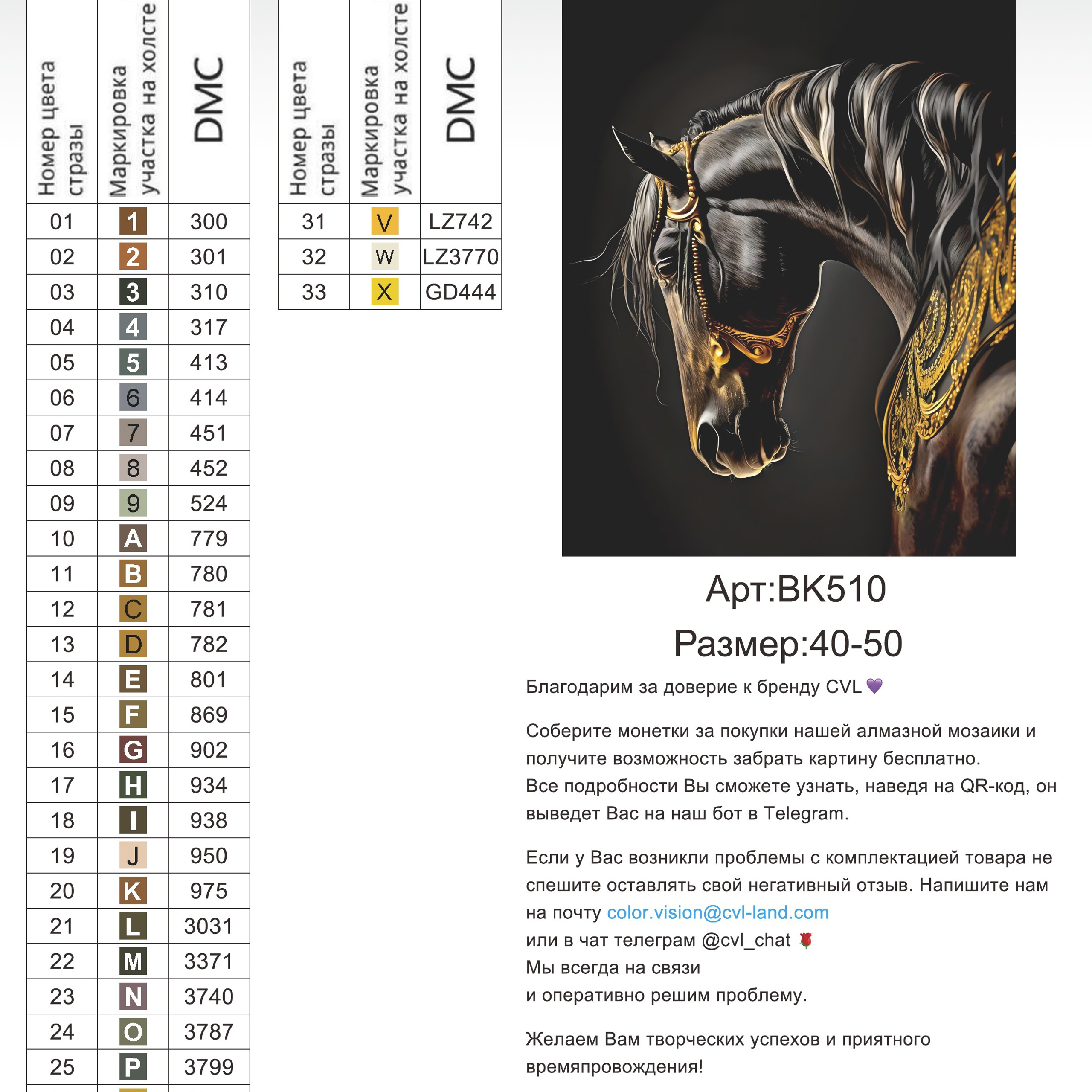 Цветовые карты новые символы. Алмазная мозаика CVL