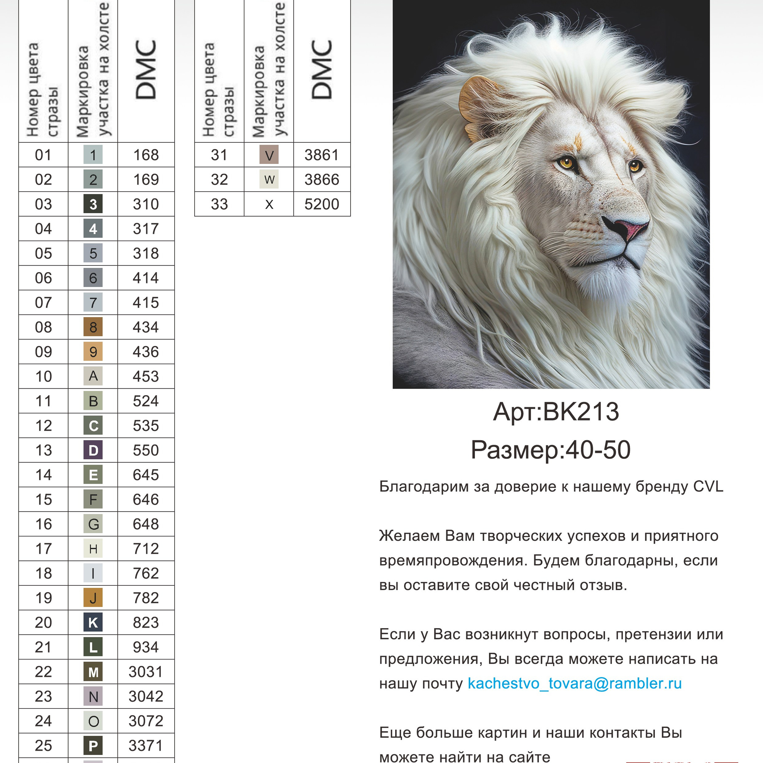 Цветовые карты новые символы. Алмазная мозаика CVL