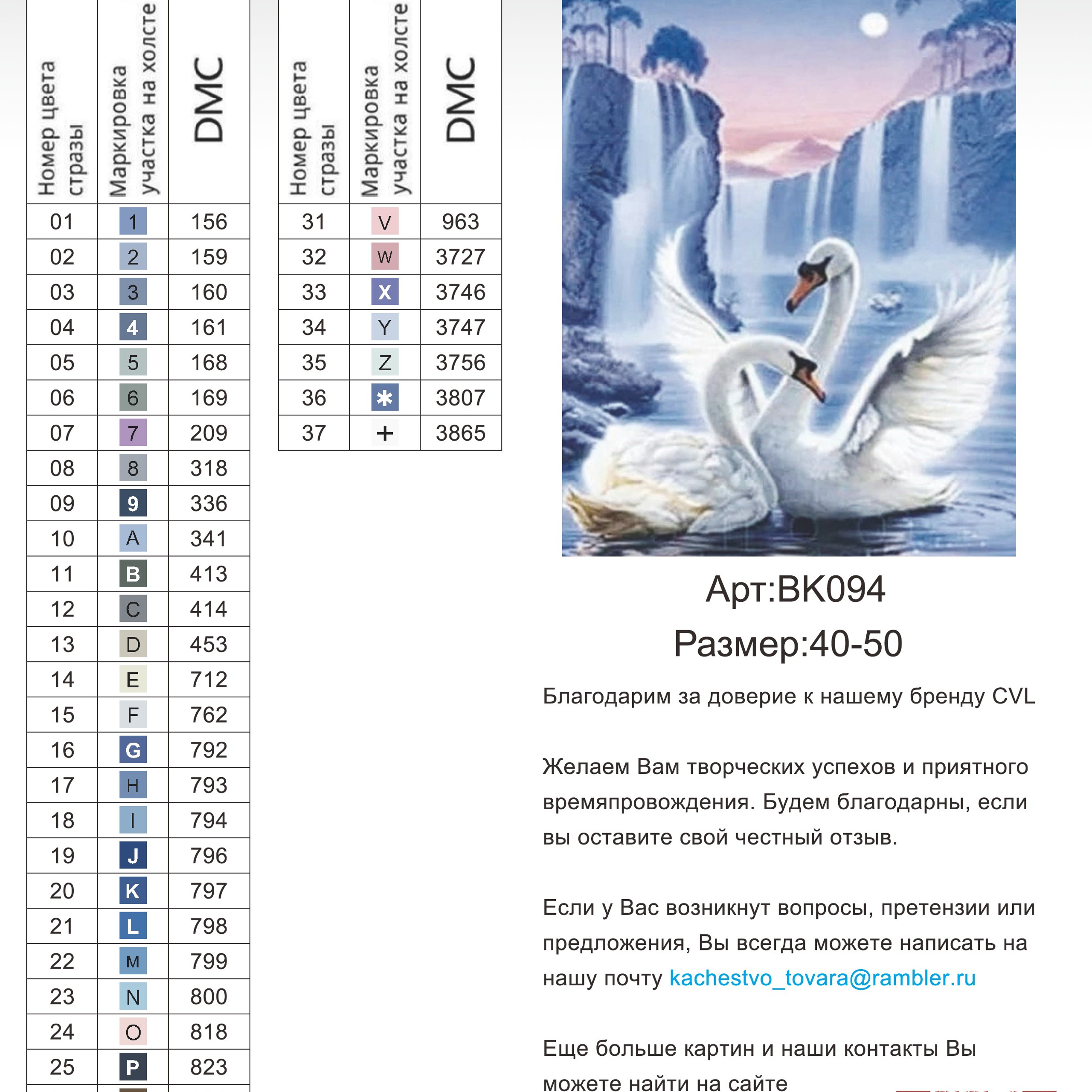 Цветовые карты новые символы. Алмазная мозаика CVL
