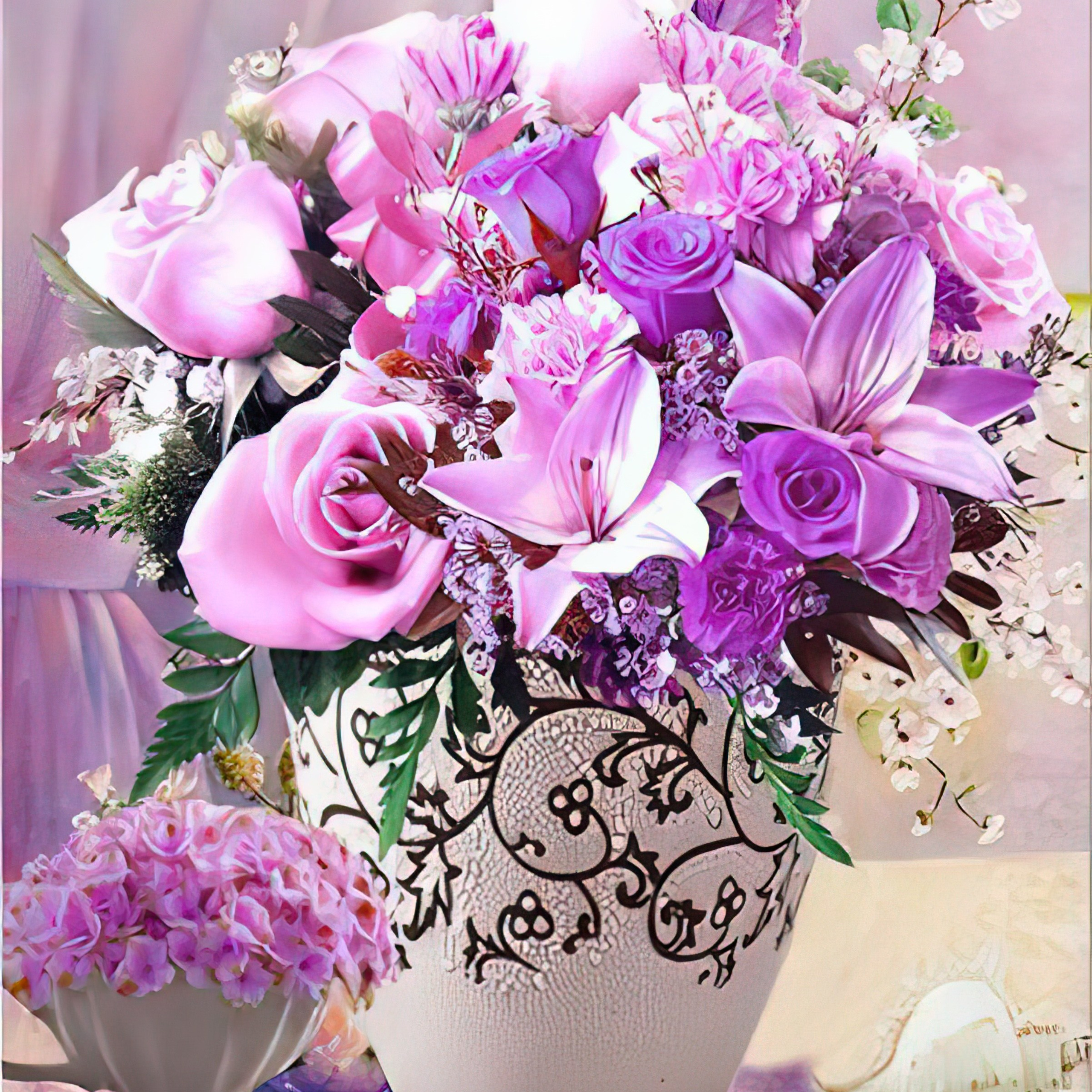 Цветы. Алмазная мозаика CVL