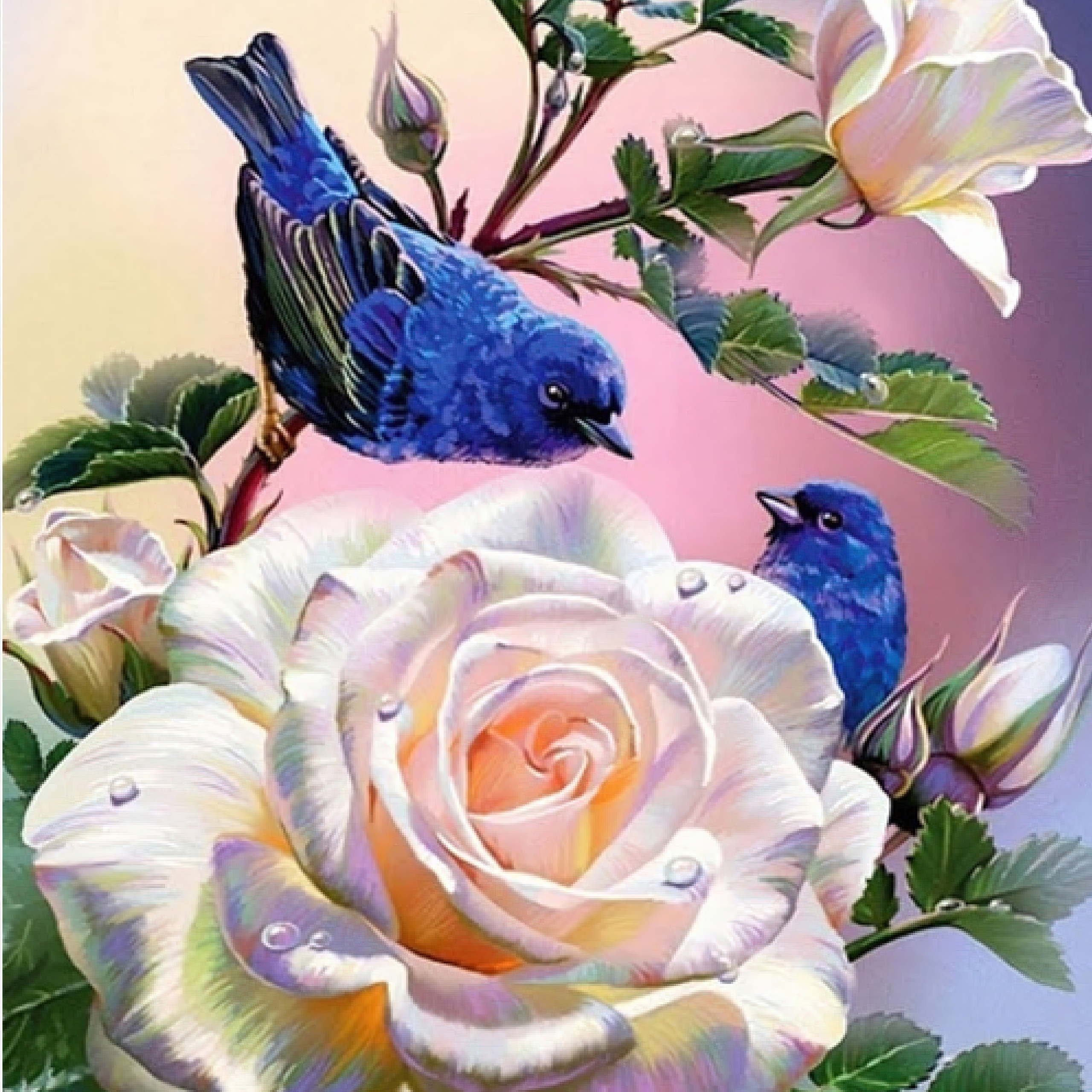 Цветы. Алмазная мозаика CVL