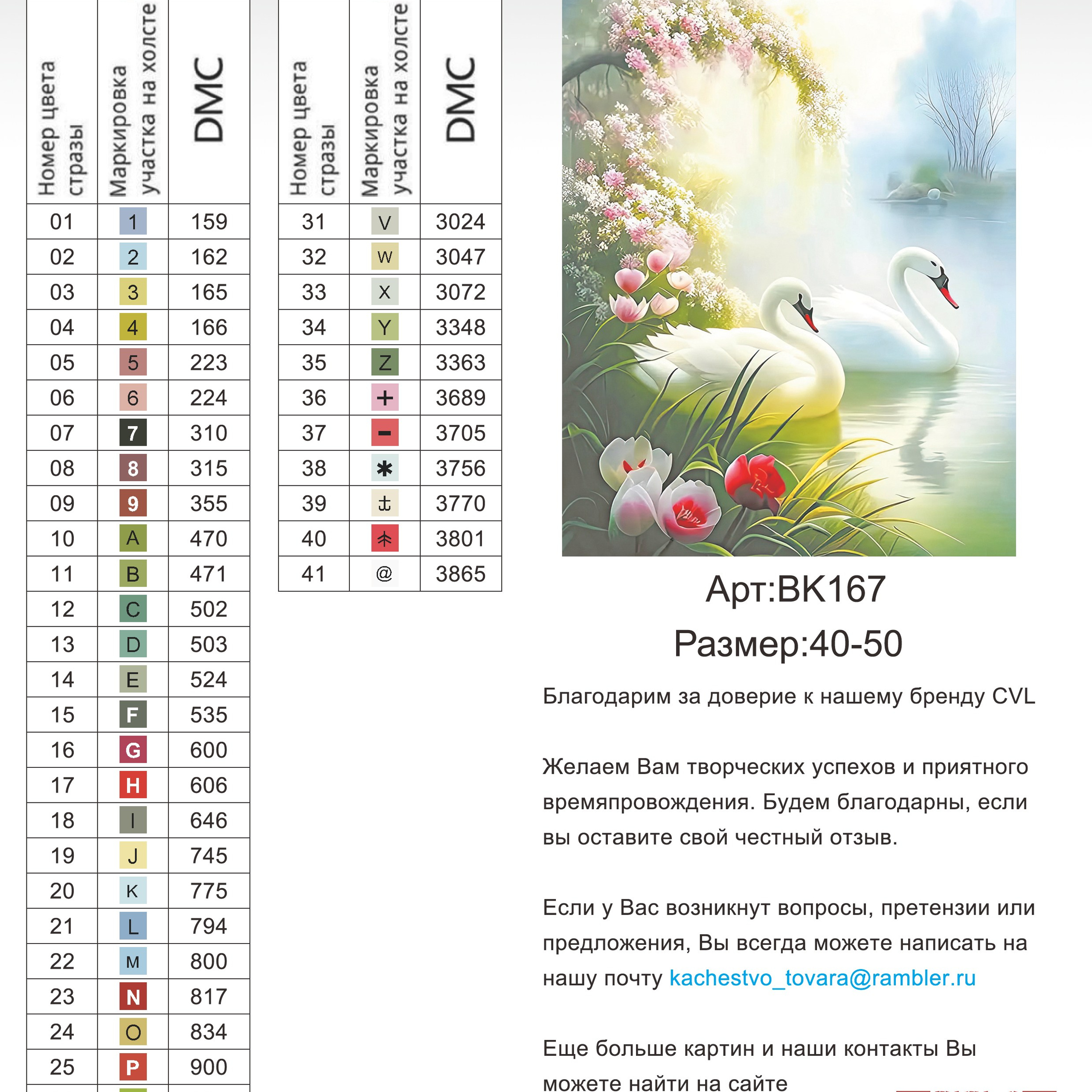 Цветовые карты новые символы. Алмазная мозаика CVL