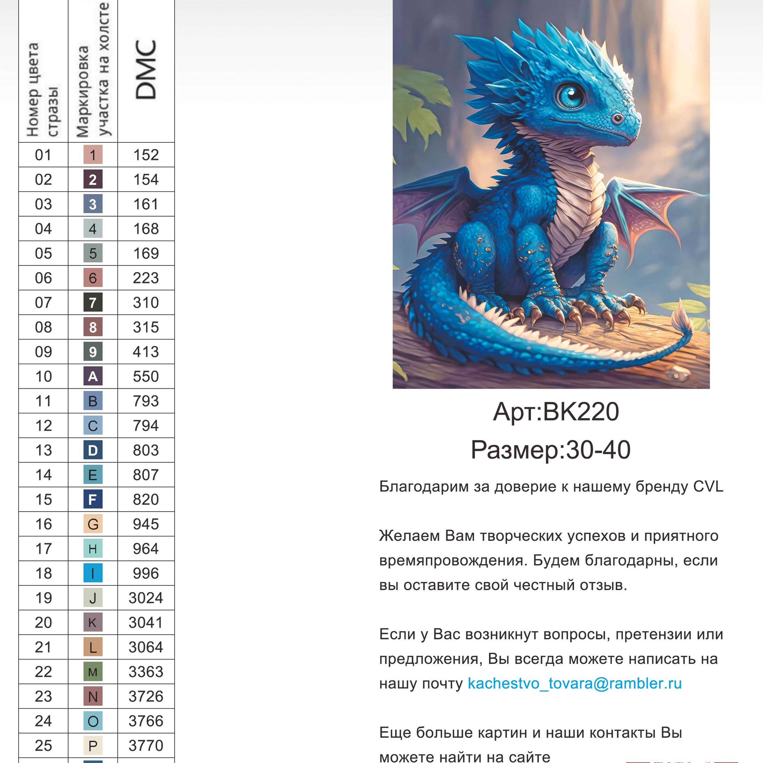 Цветовые карты новые символы. Алмазная мозаика CVL