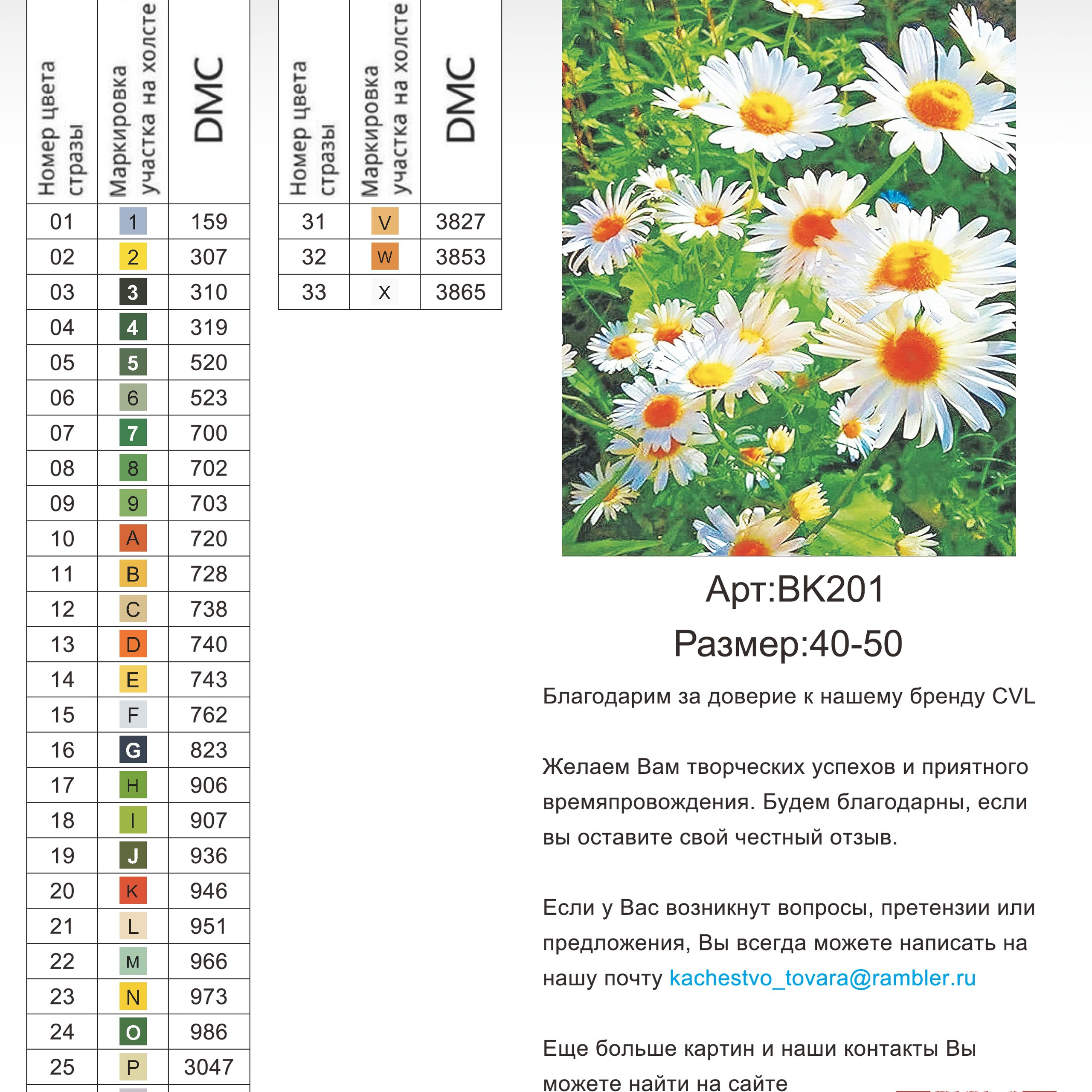Цветовые карты новые символы. Алмазная мозаика CVL