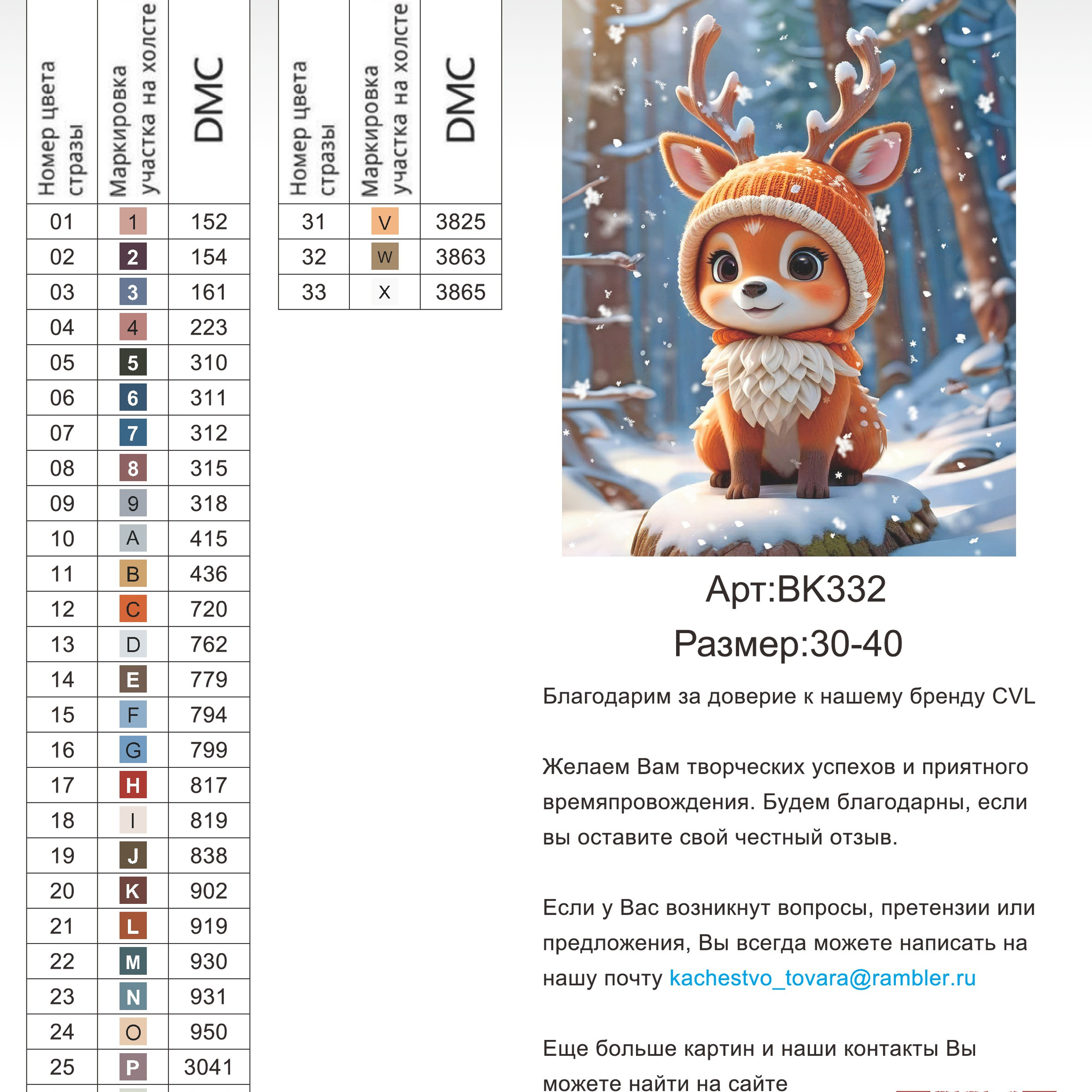 Цветовые карты новые символы. Алмазная мозаика CVL