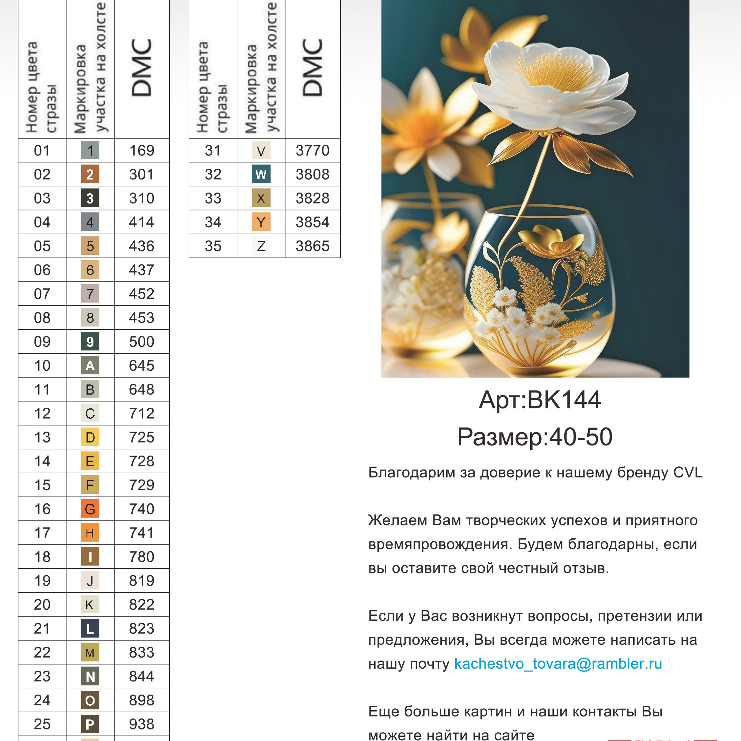 Цветовые карты новые символы. Алмазная мозаика CVL
