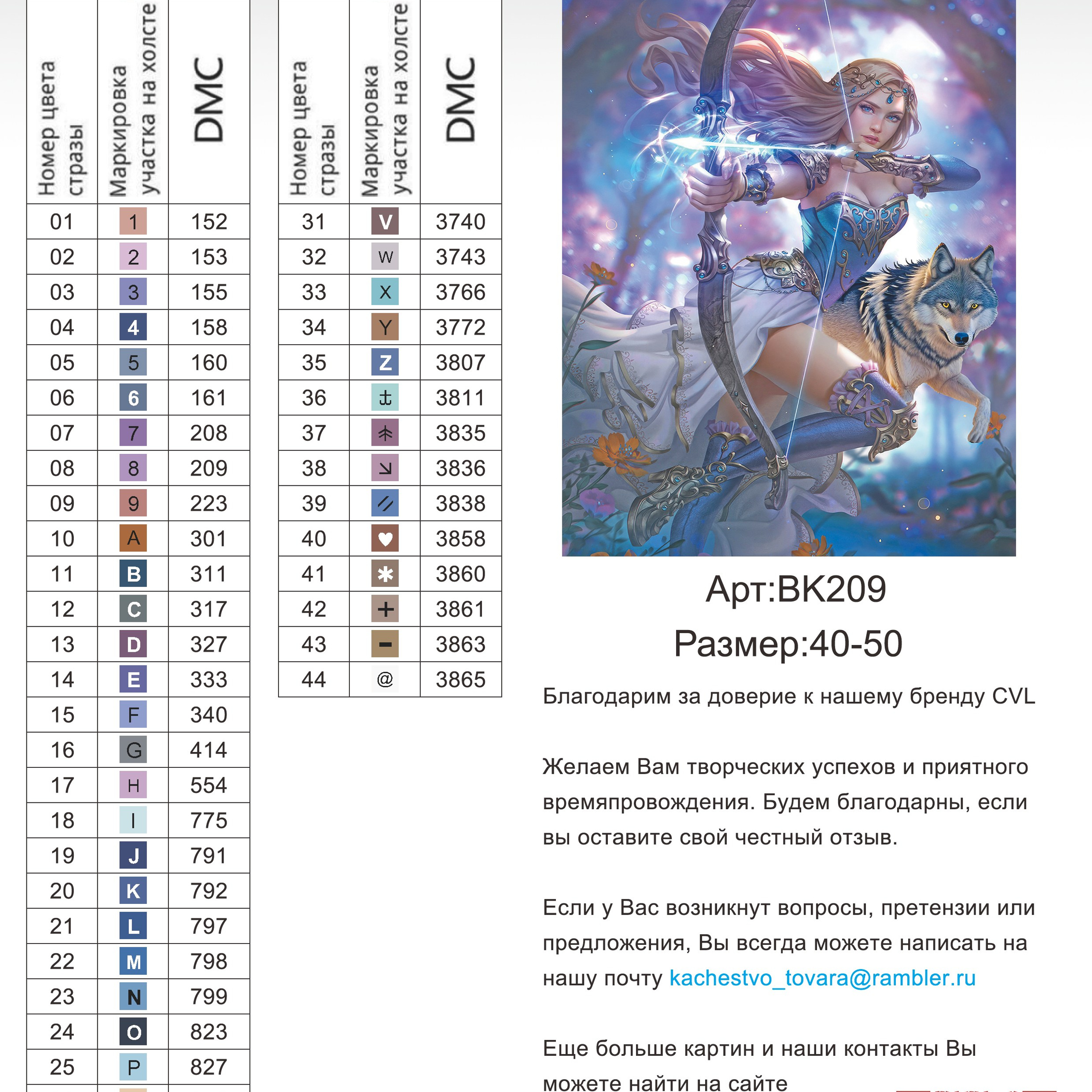 Цветовые карты новые символы. Алмазная мозаика CVL