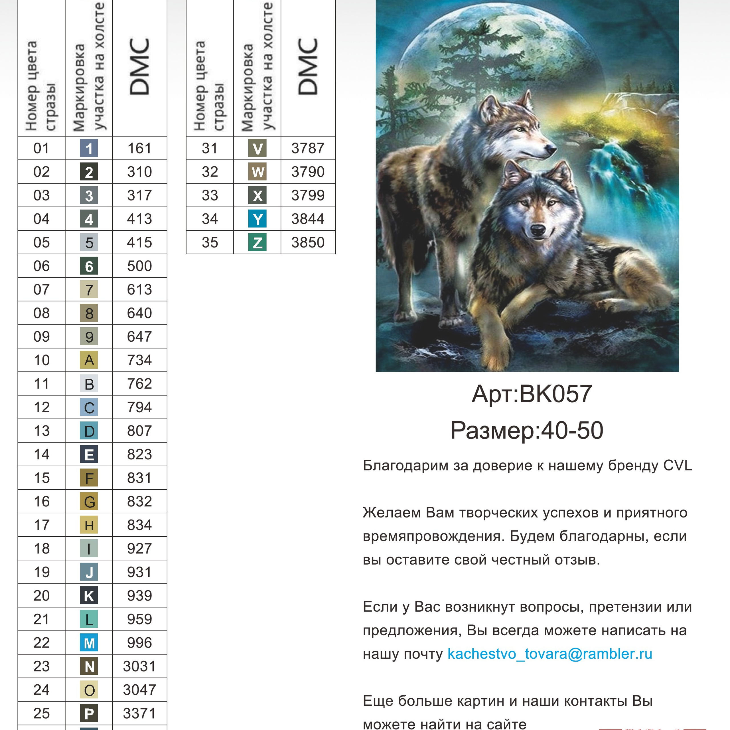 Цветовые карты новые символы. Алмазная мозаика CVL