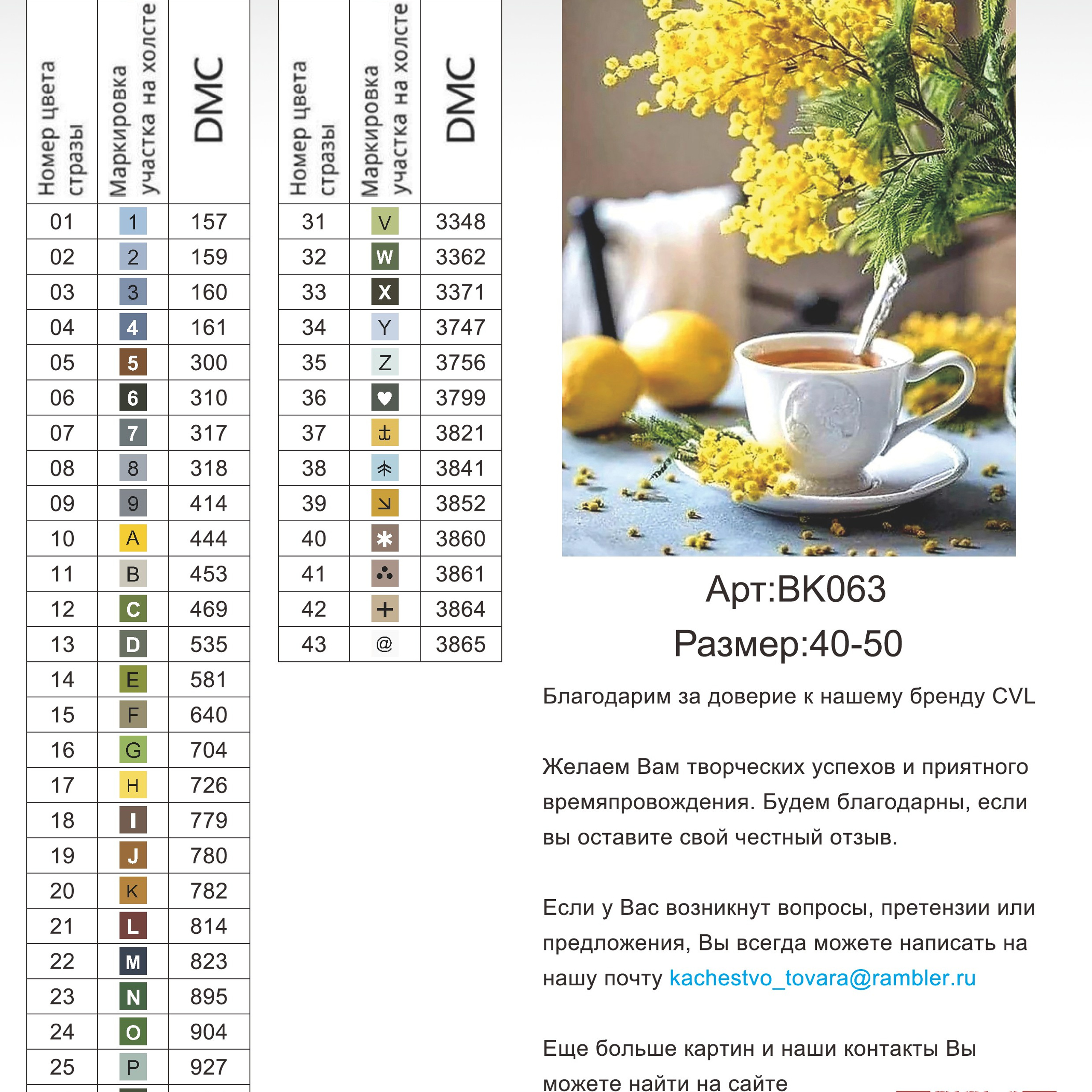 Цветовые карты новые символы. Алмазная мозаика CVL