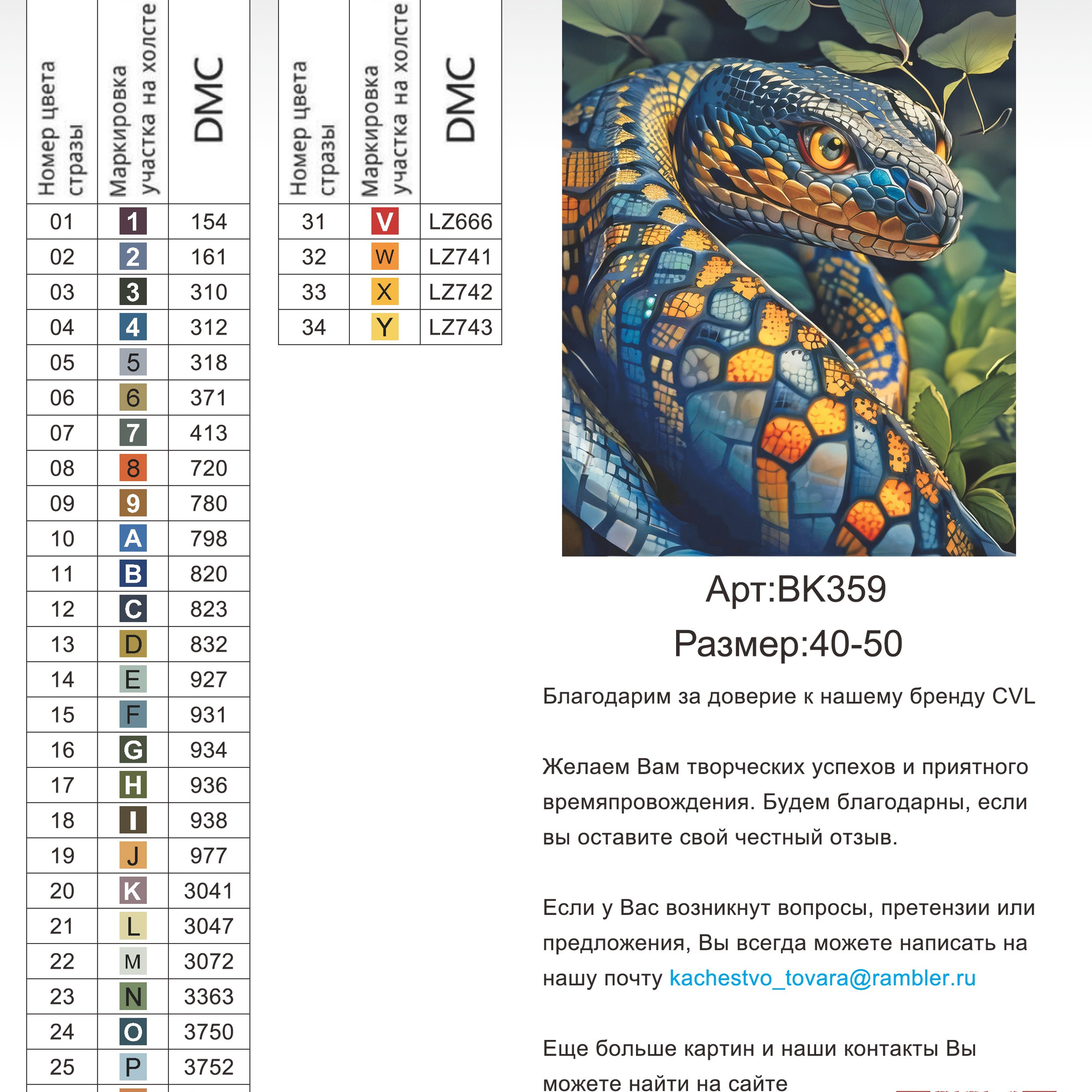 Цветовые карты новые символы. Алмазная мозаика CVL