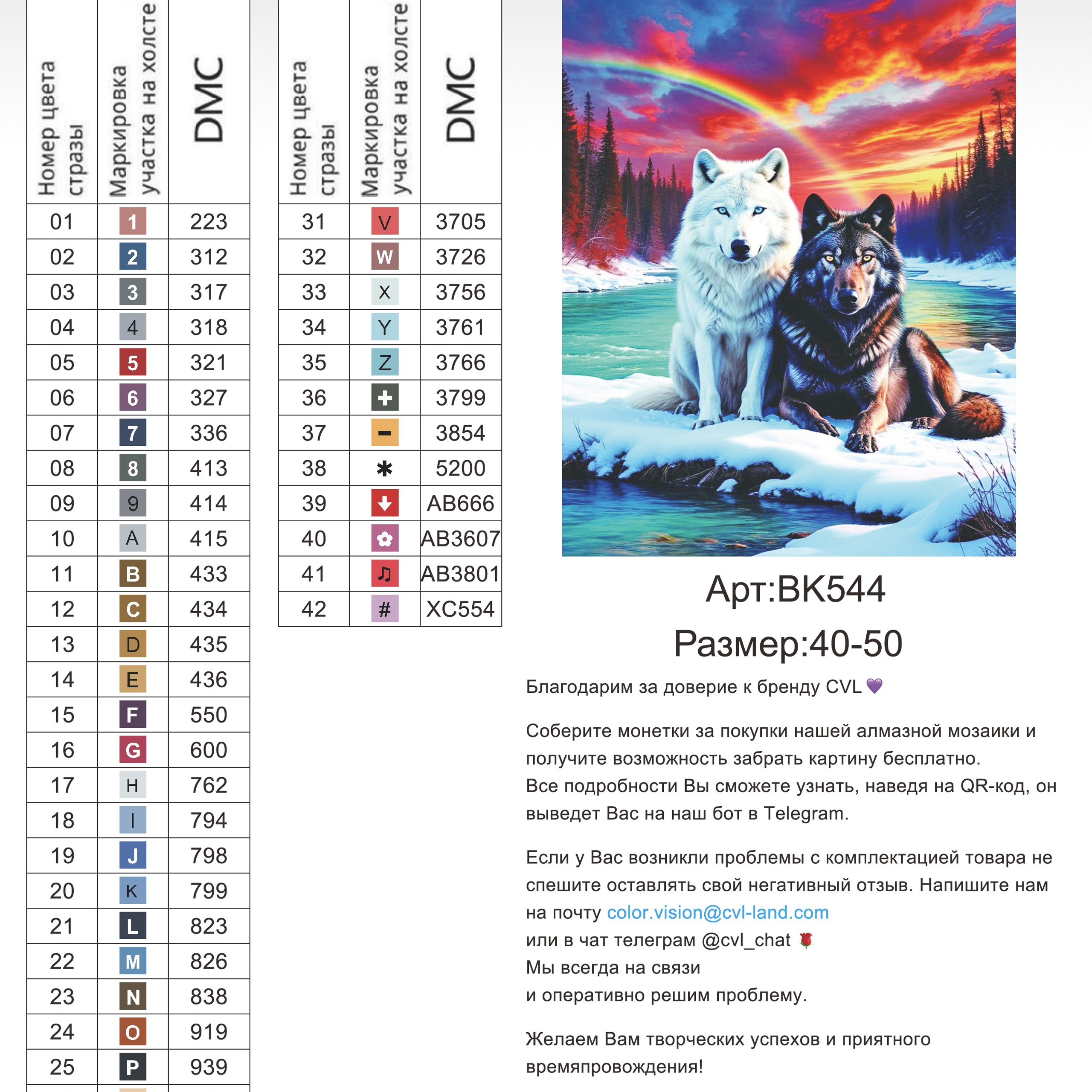 Цветовые карты новые символы. Алмазная мозаика CVL