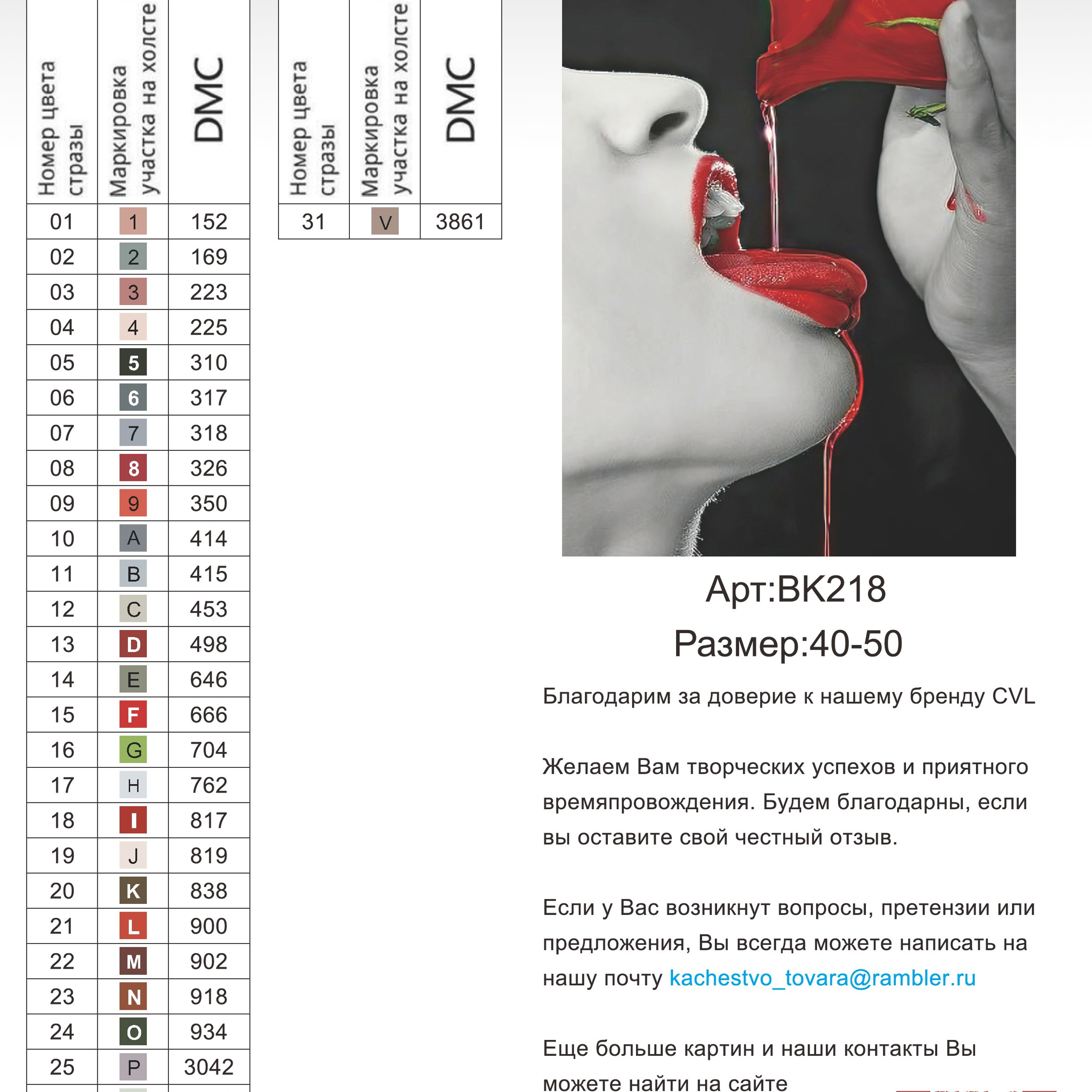 Цветовые карты новые символы. Алмазная мозаика CVL