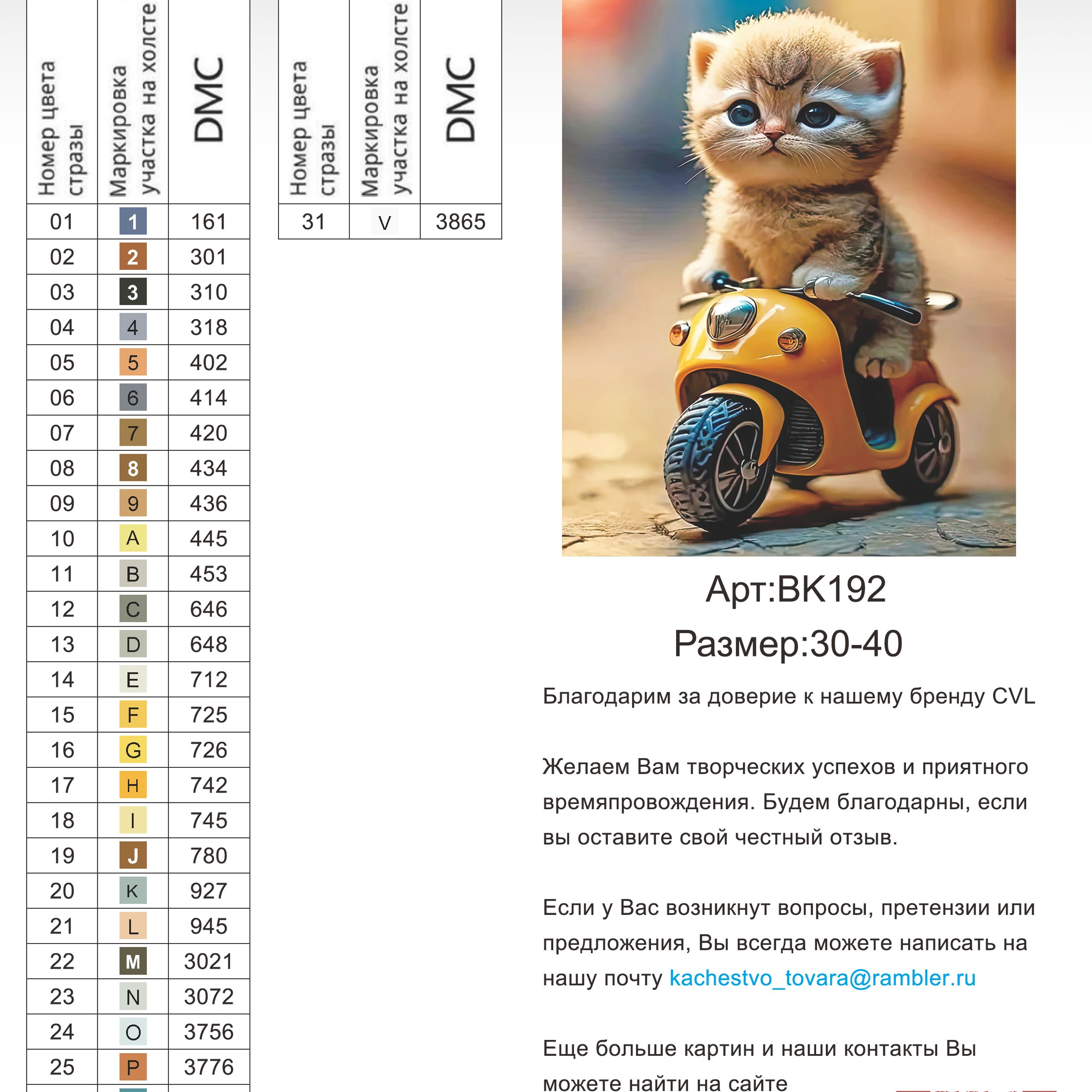 Цветовые карты новые символы. Алмазная мозаика CVL