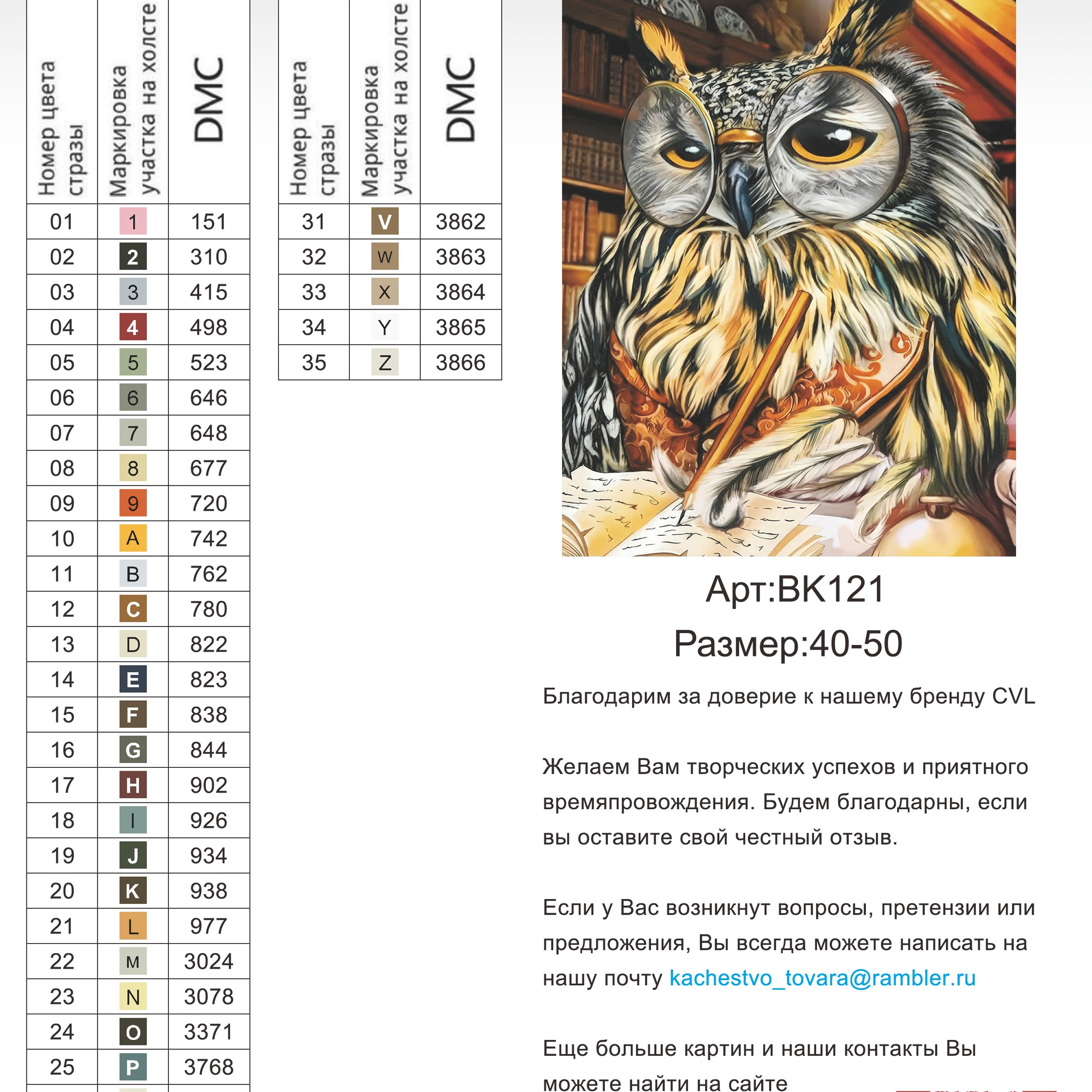 Цветовые карты новые символы. Алмазная мозаика CVL