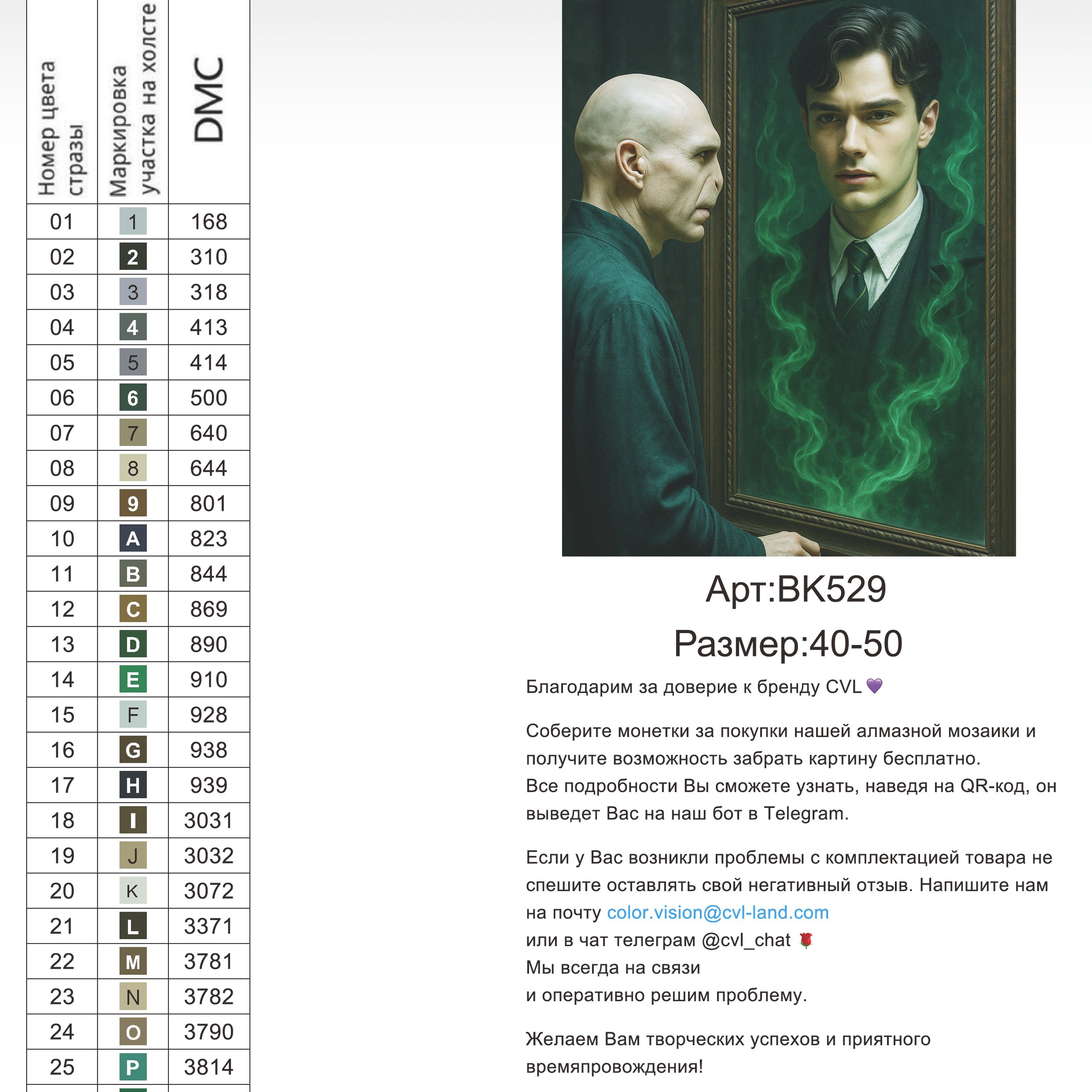 Цветовые карты новые символы. Алмазная мозаика CVL