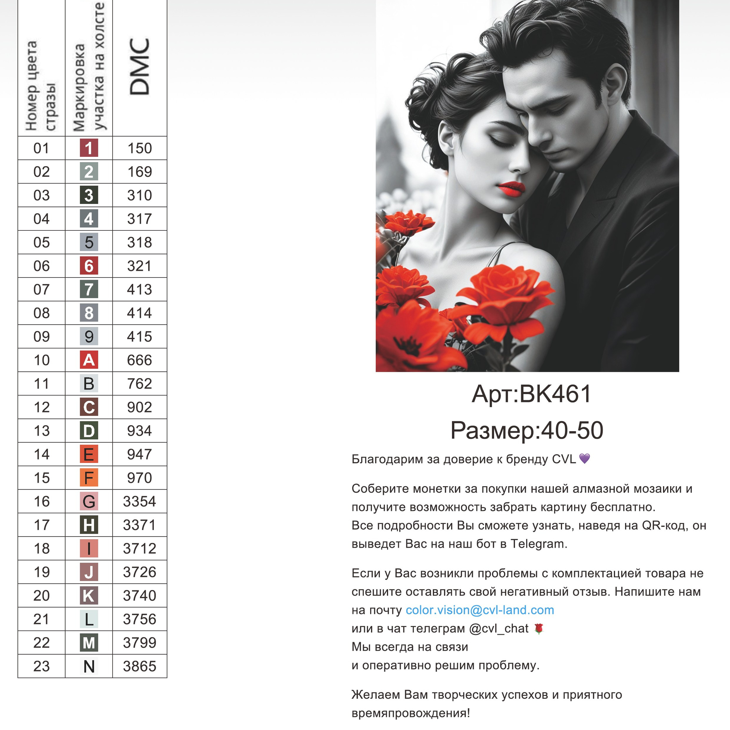 Цветовые карты новые символы. Алмазная мозаика CVL