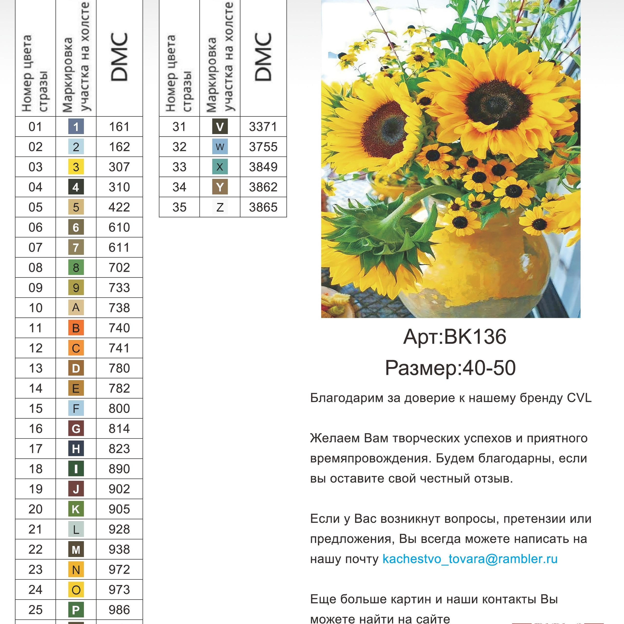 Цветовые карты новые символы. Алмазная мозаика CVL