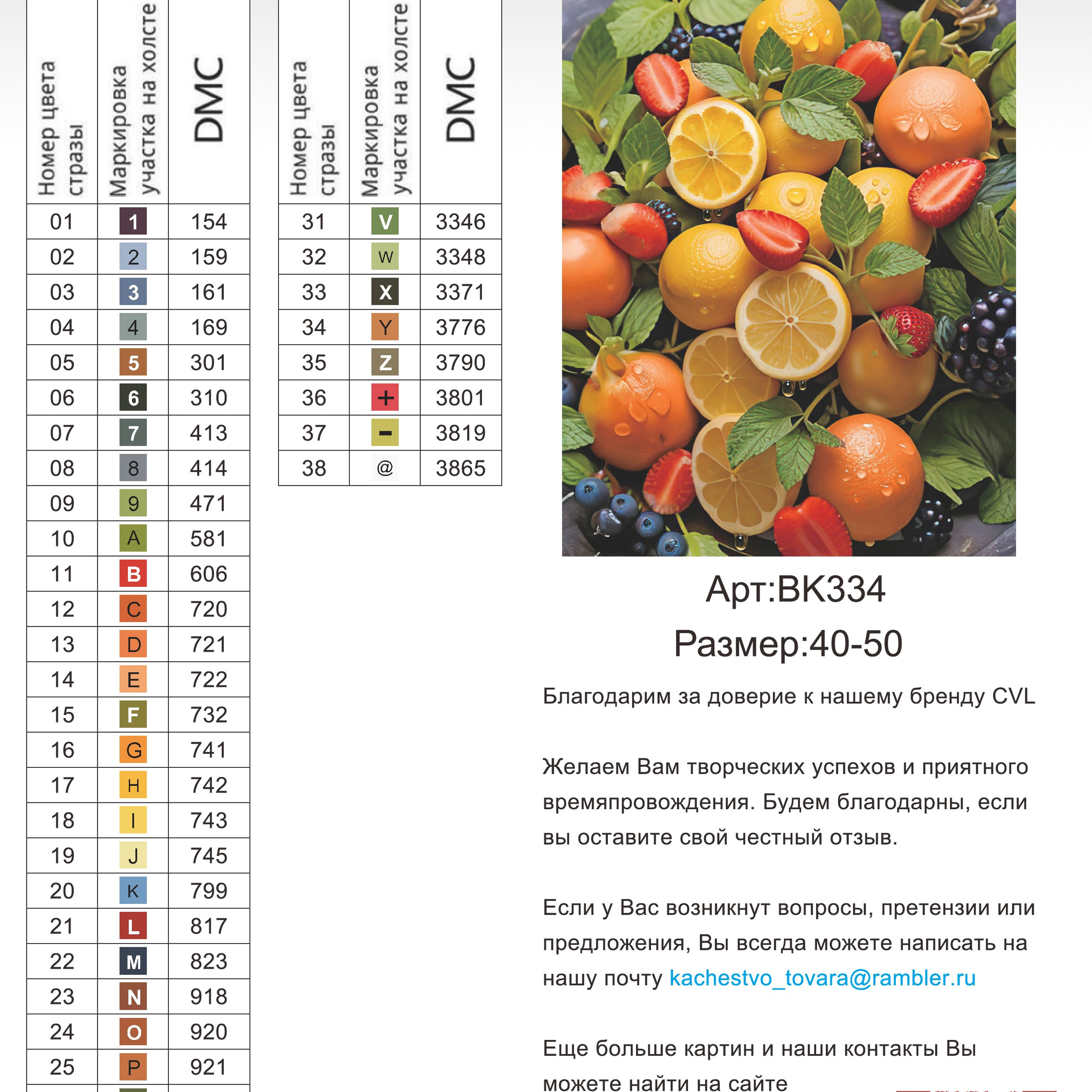 Цветовые карты новые символы. Алмазная мозаика CVL