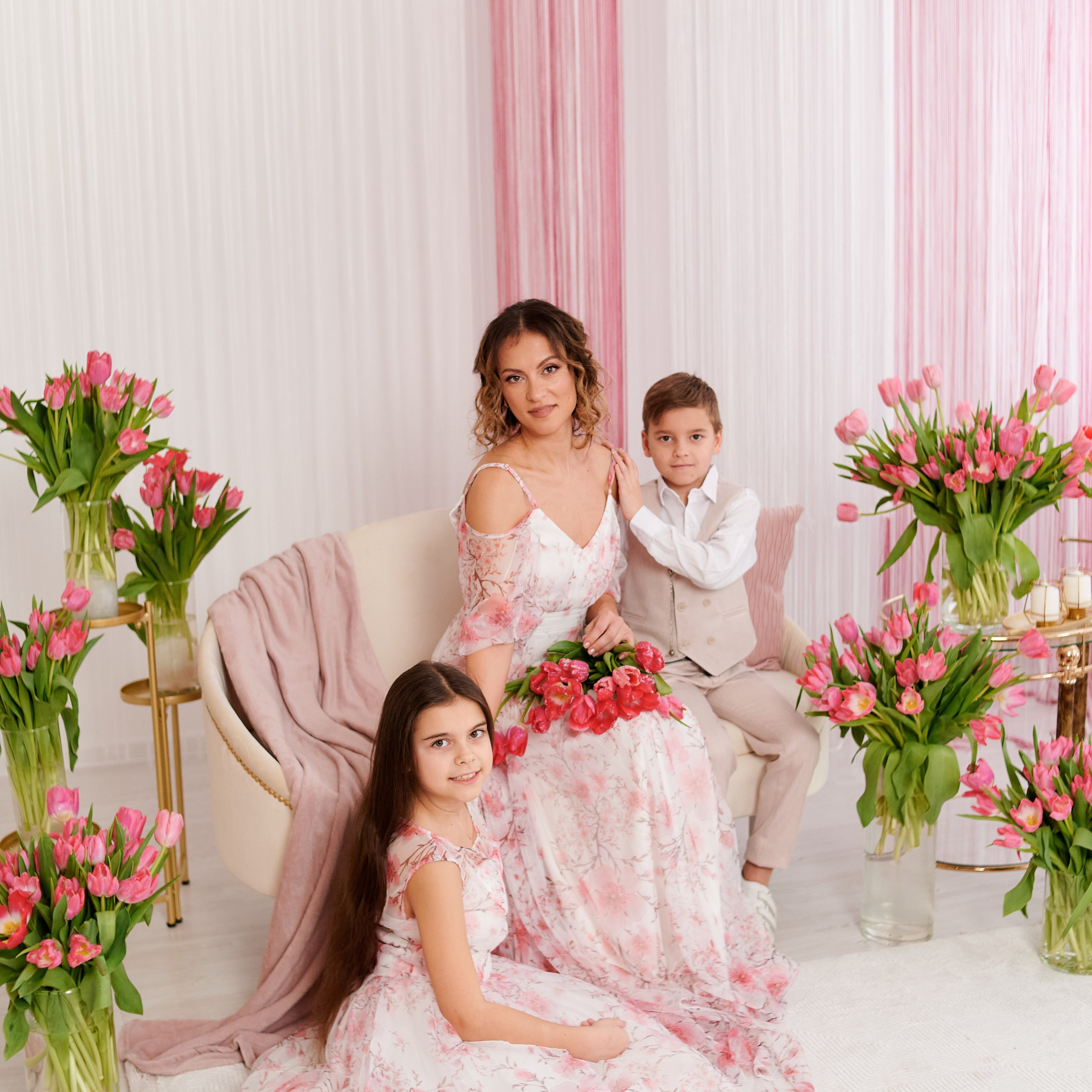 Розовые тюльпаны