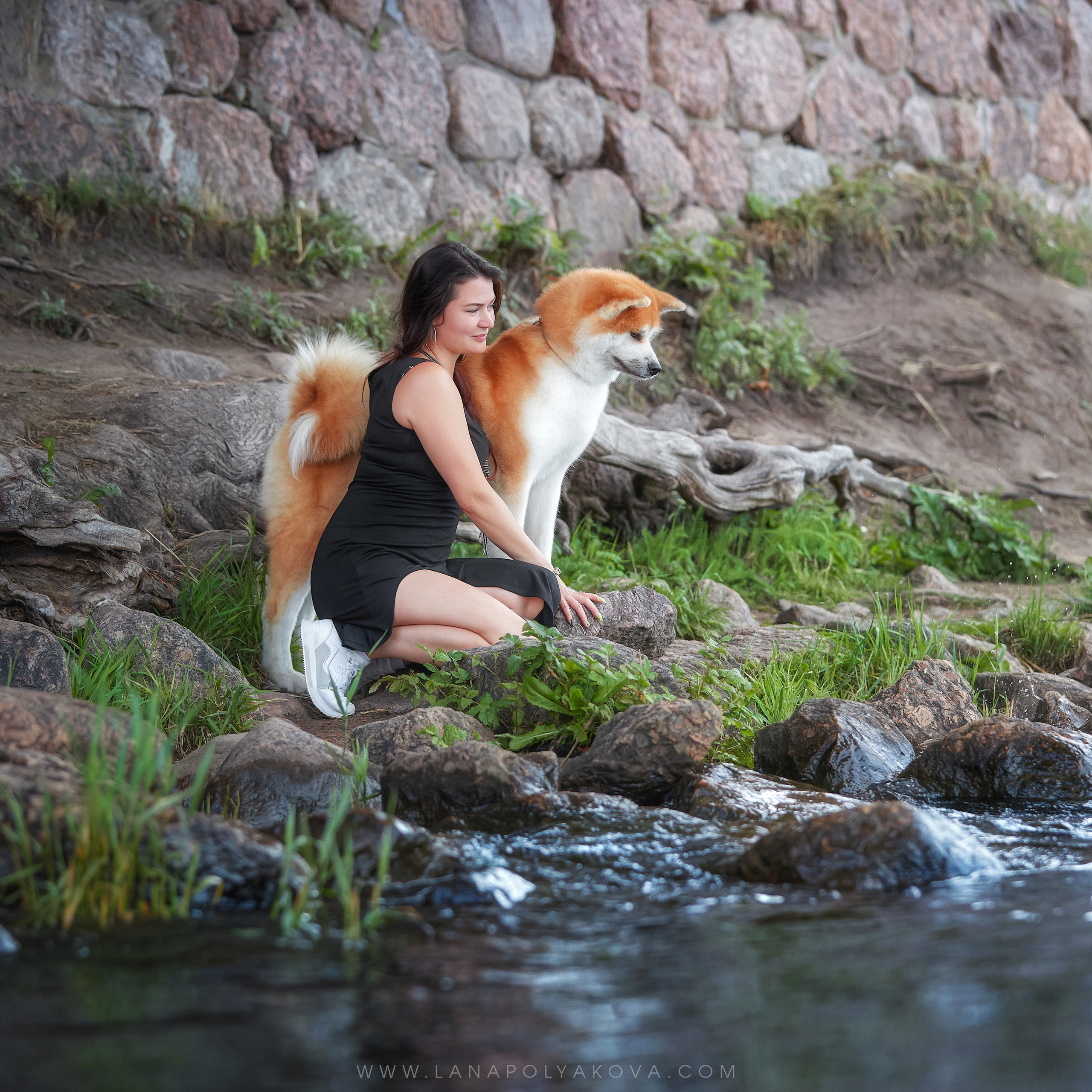 Фото-прогулка в Выборге с акитой Зуми и Ольгой. ФОТОГРАФ-АНИМАЛИСТ l LANA POLYAKOVA