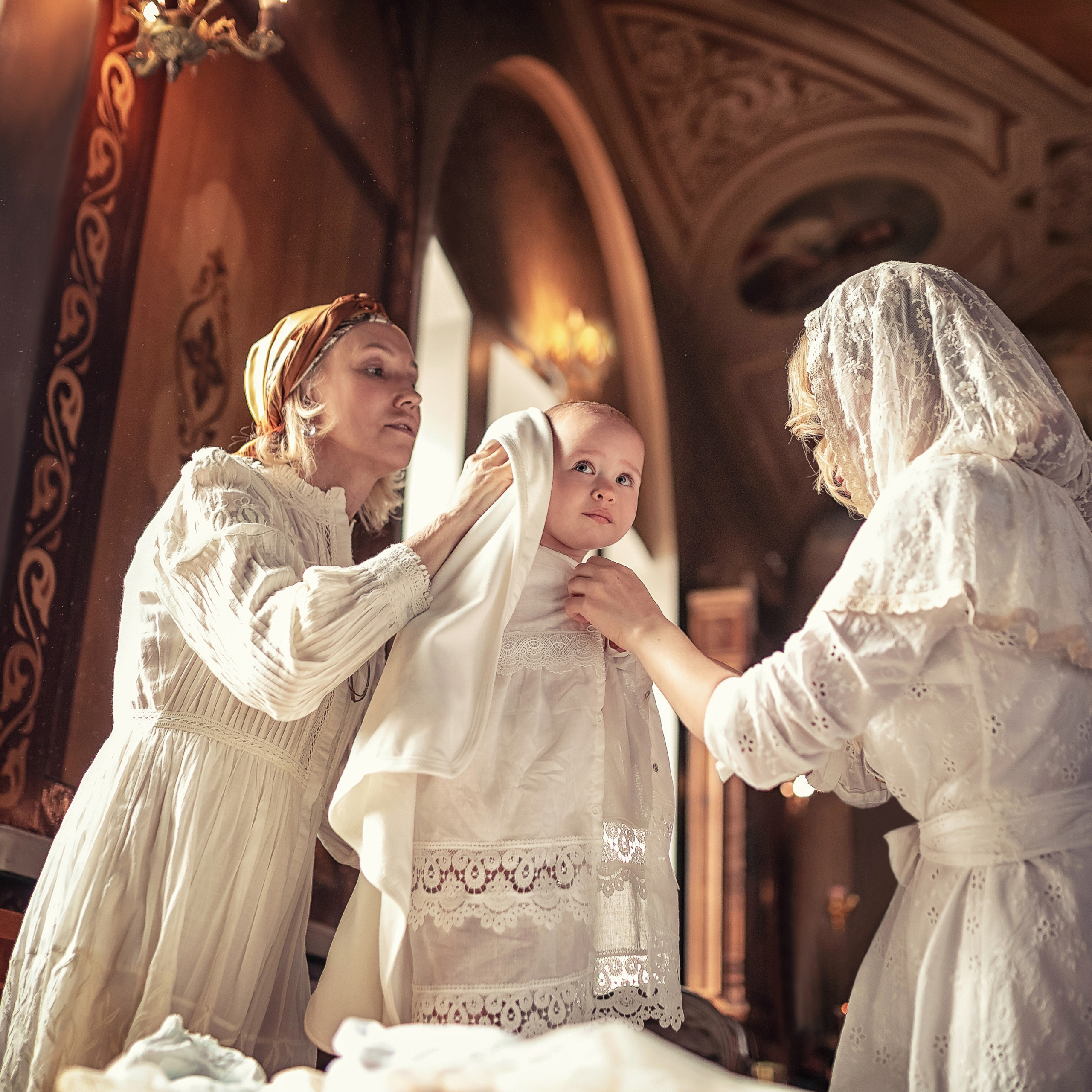 Крещение в храме Троицы Живоначальной в Карачарове 21.08.2021