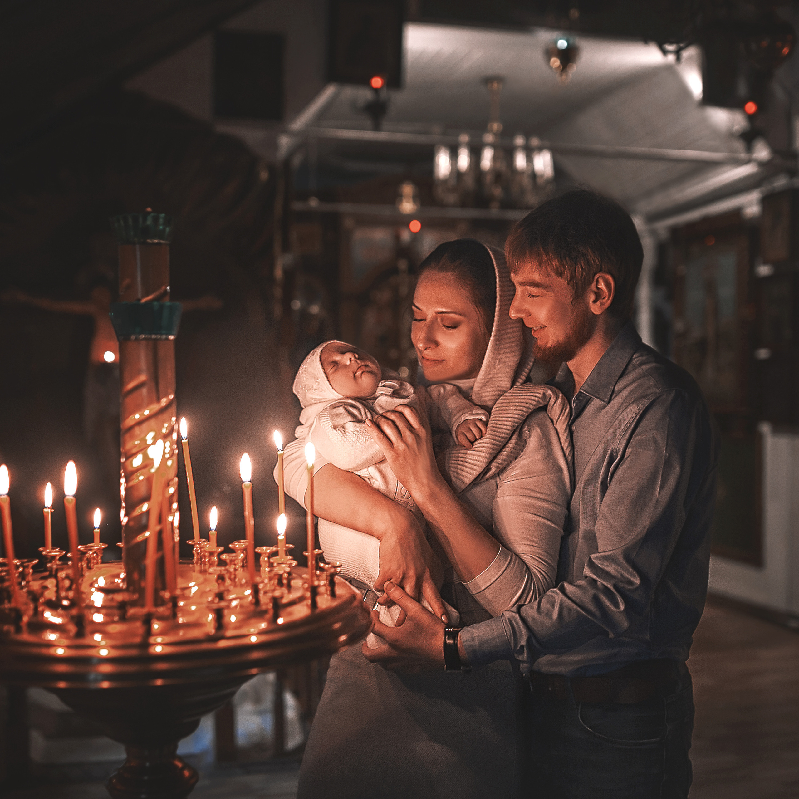 Крещение в храме Святого Преподобного Серафима Саровского в Кунцеве 2020