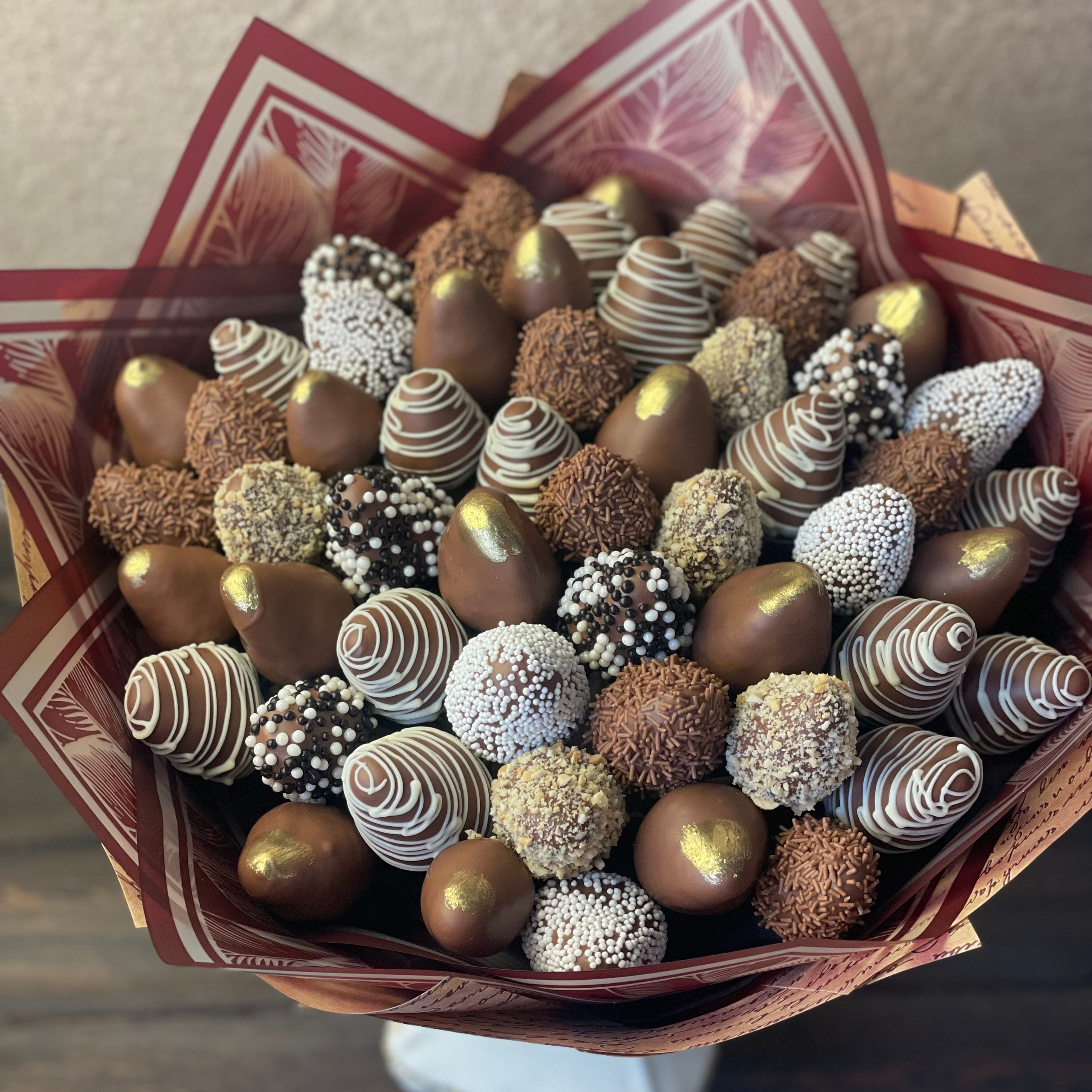 Букет из клубники в шоколаде «Утренний эспрессо». Клубника в шоколаде в Сургуте