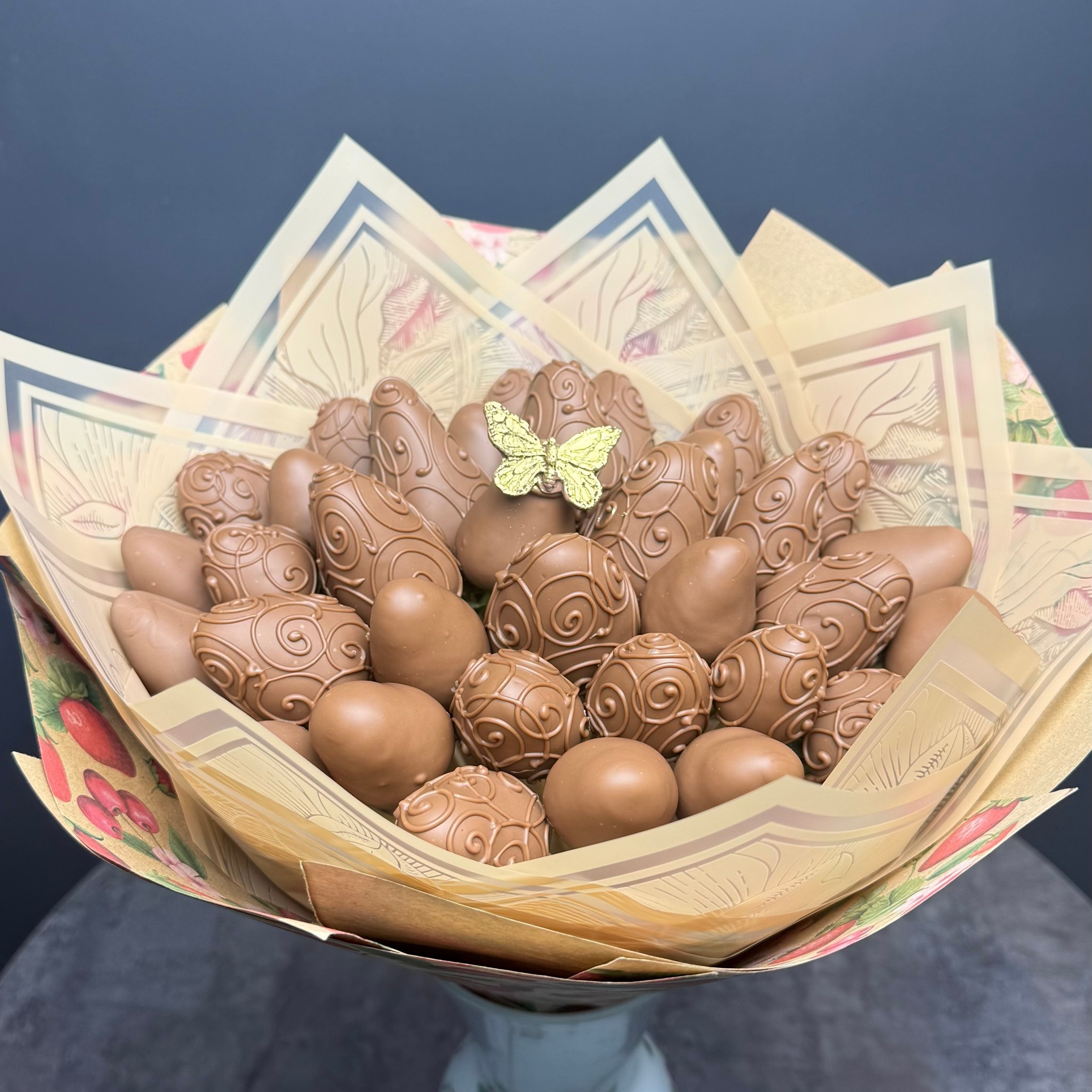Букет из клубники в шоколаде «Бабочка»