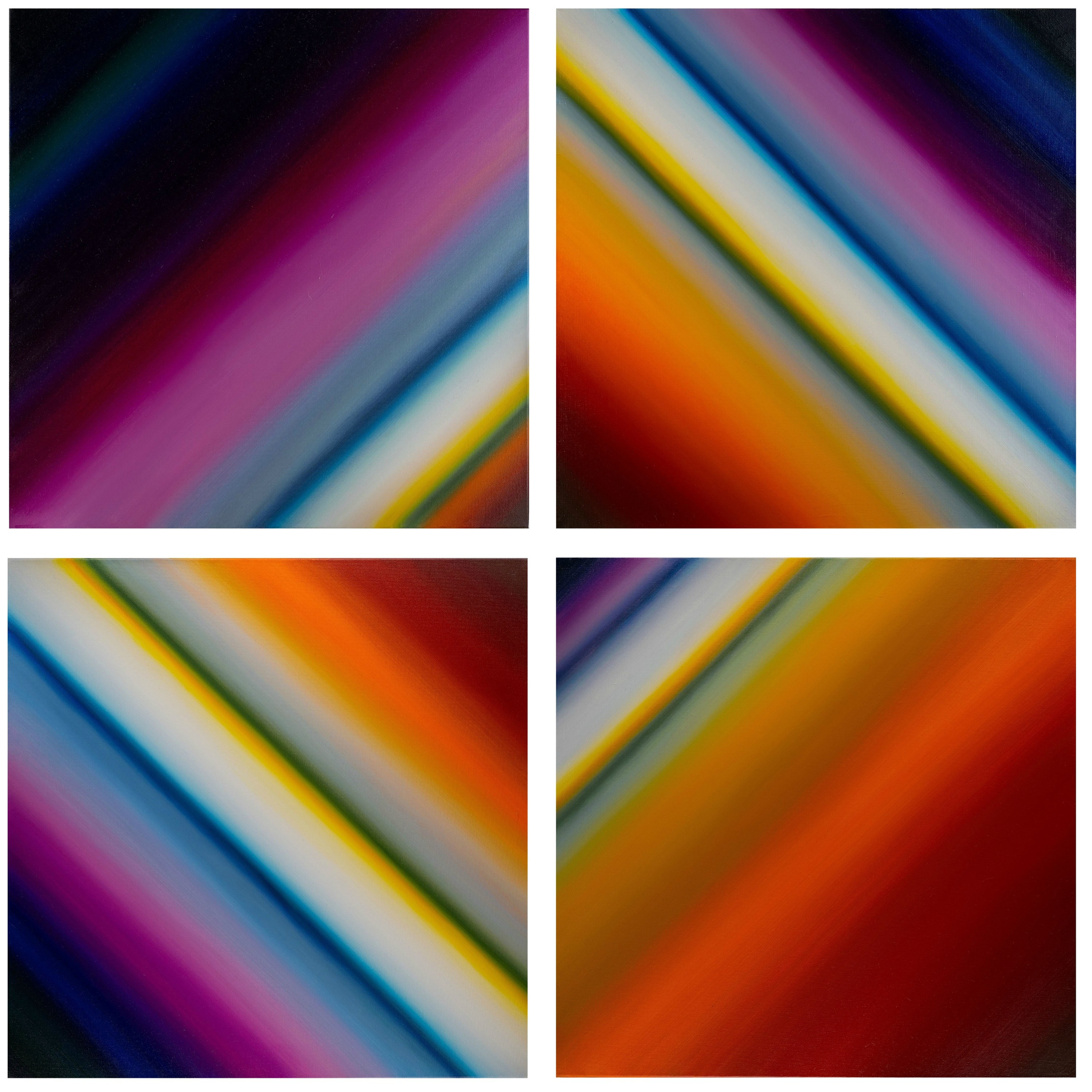 Художник Алексей Максимов. Свечение, тетраптих, 2024,   холст, масло