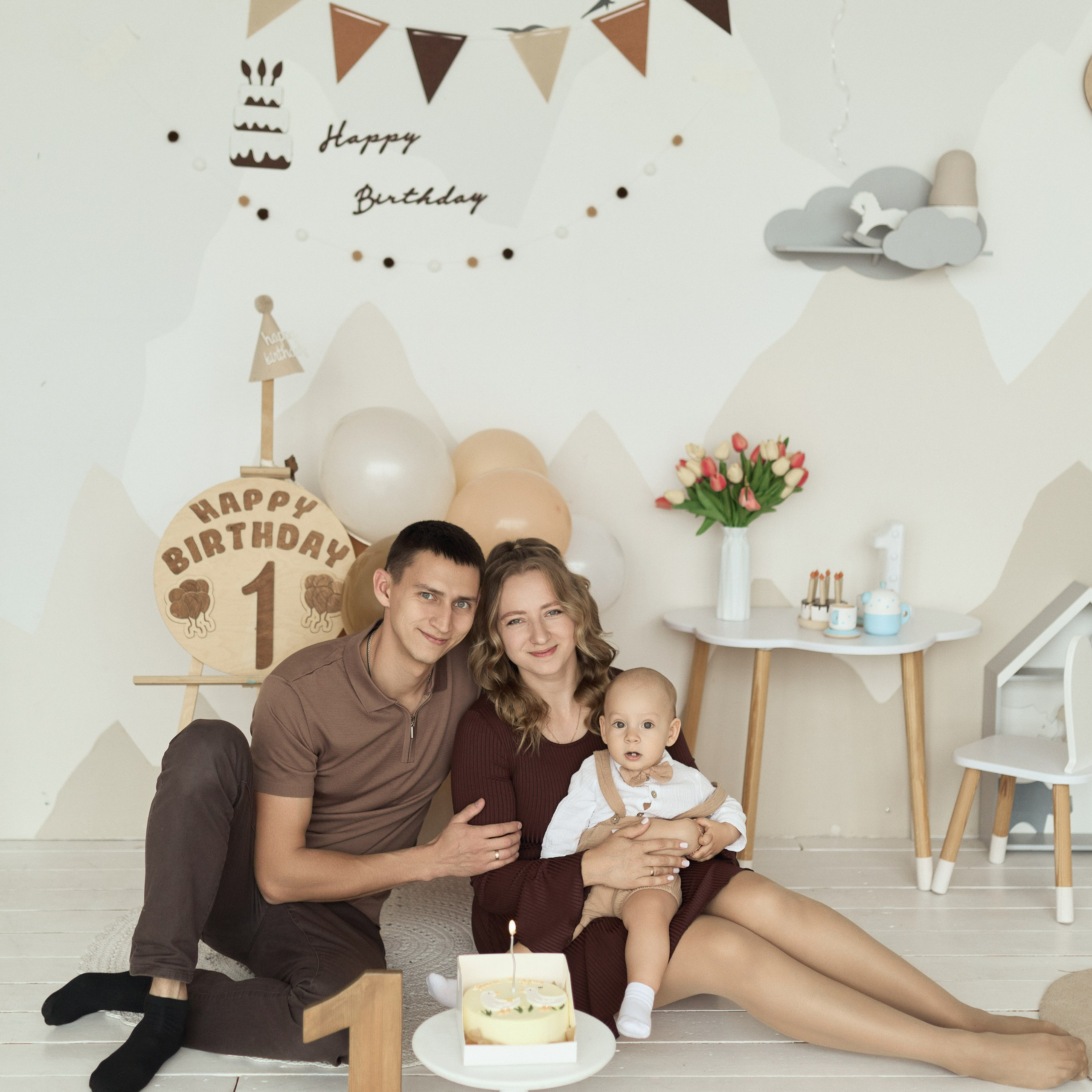 Семейная фотосессия в фотостудии