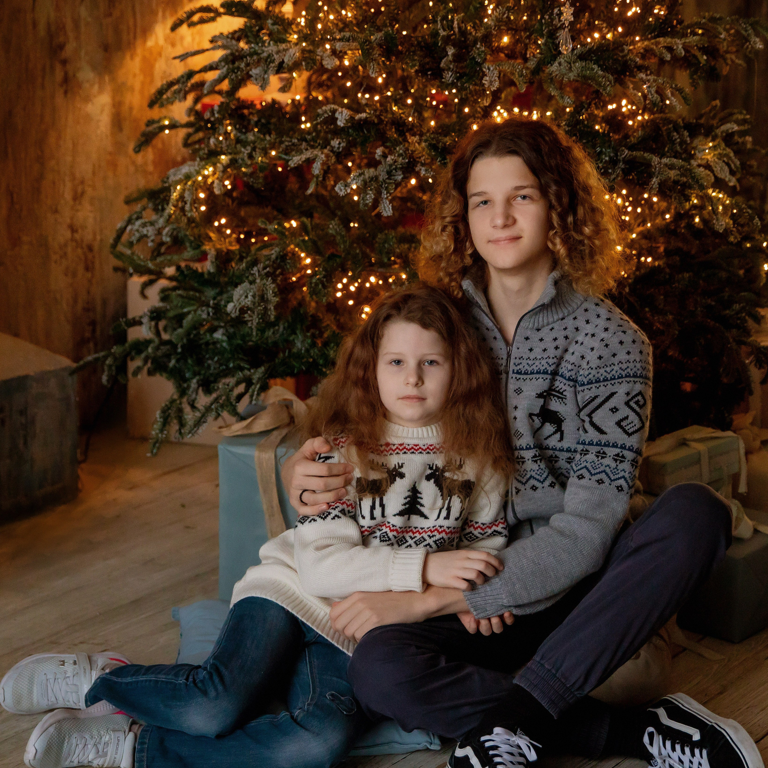 Новогодняя фотосессия для большой семьи