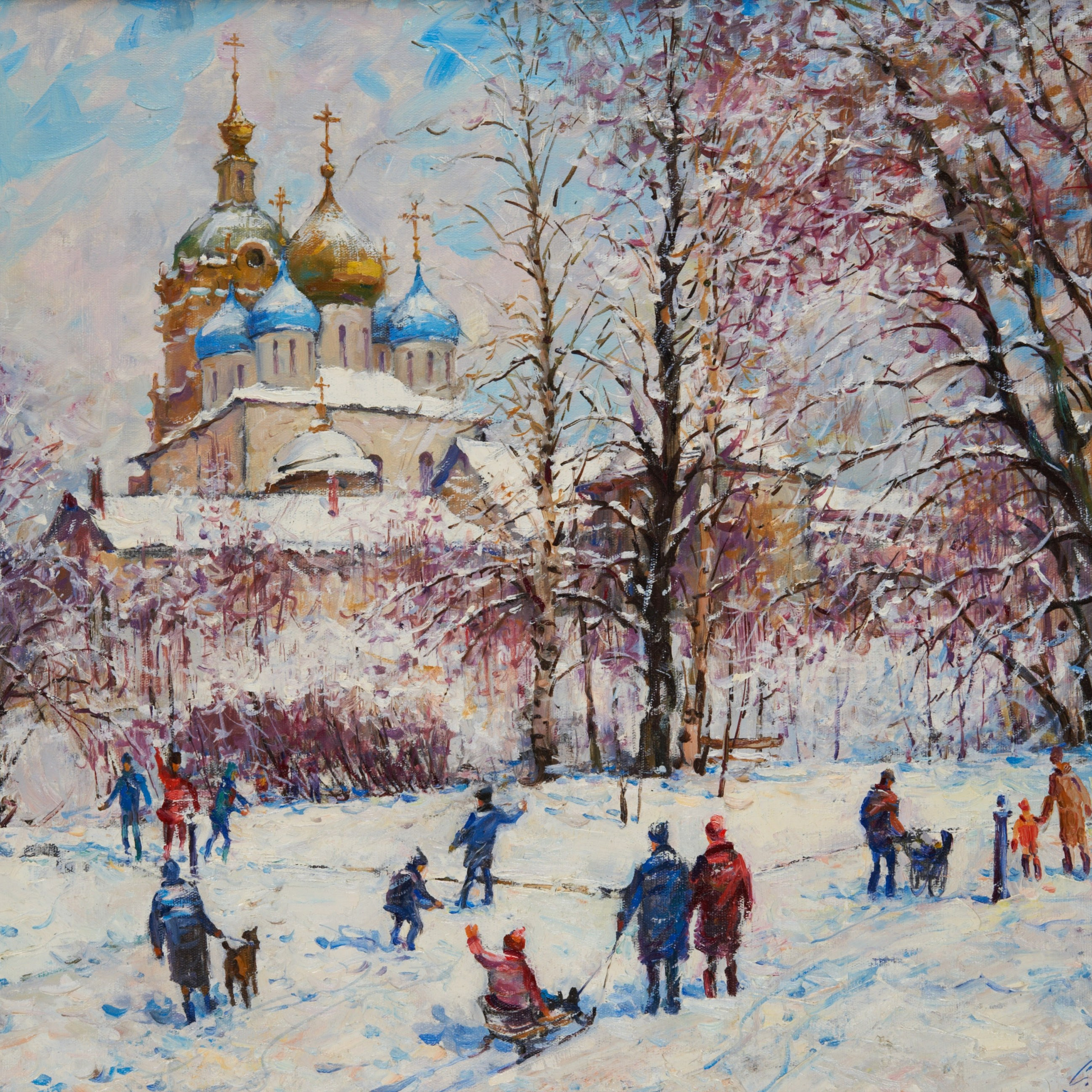 Московская зима. Картинная галерея пейзажей Москвы от художника Станислава Скобелева