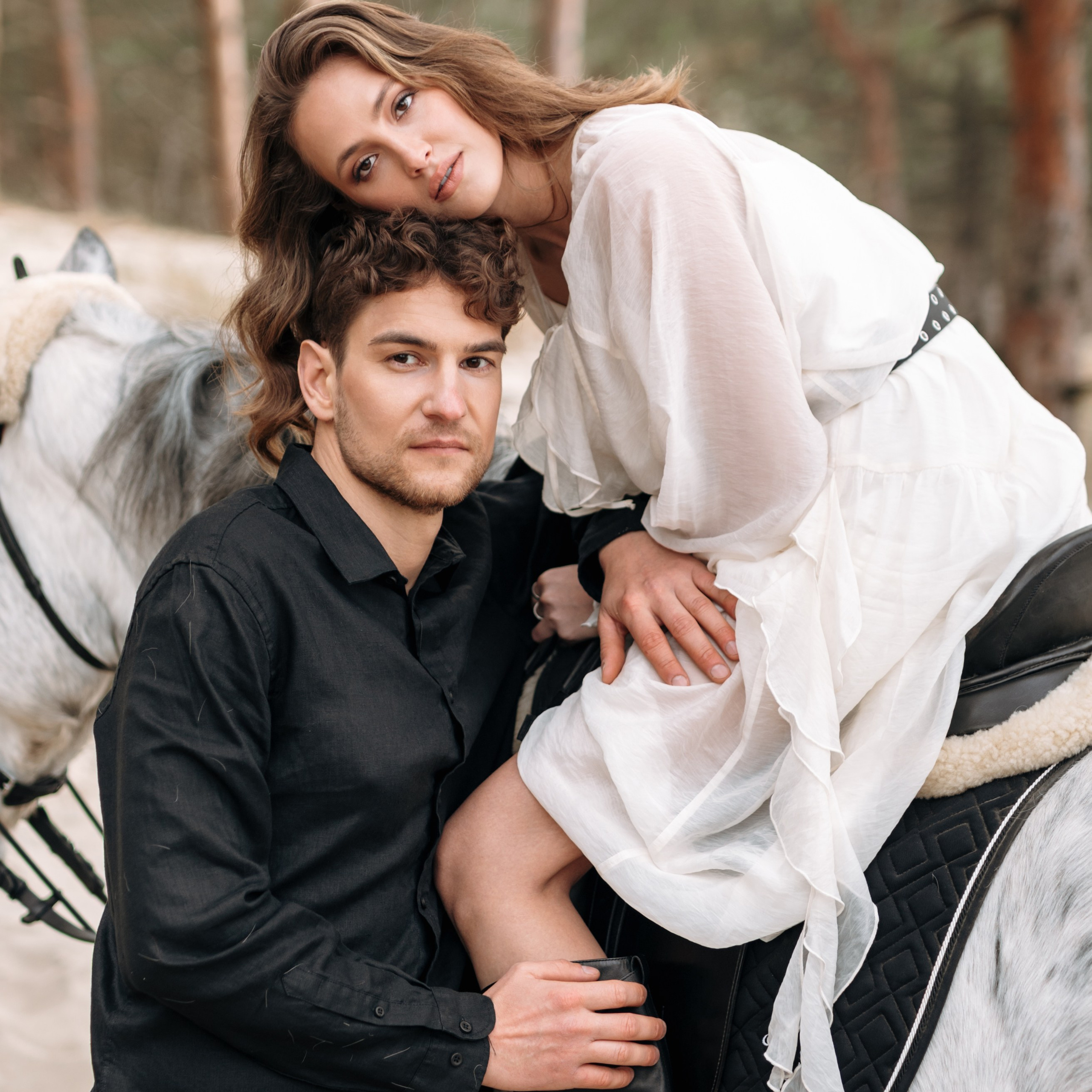 Фотосессия конной прогулки для Арины и Алексея