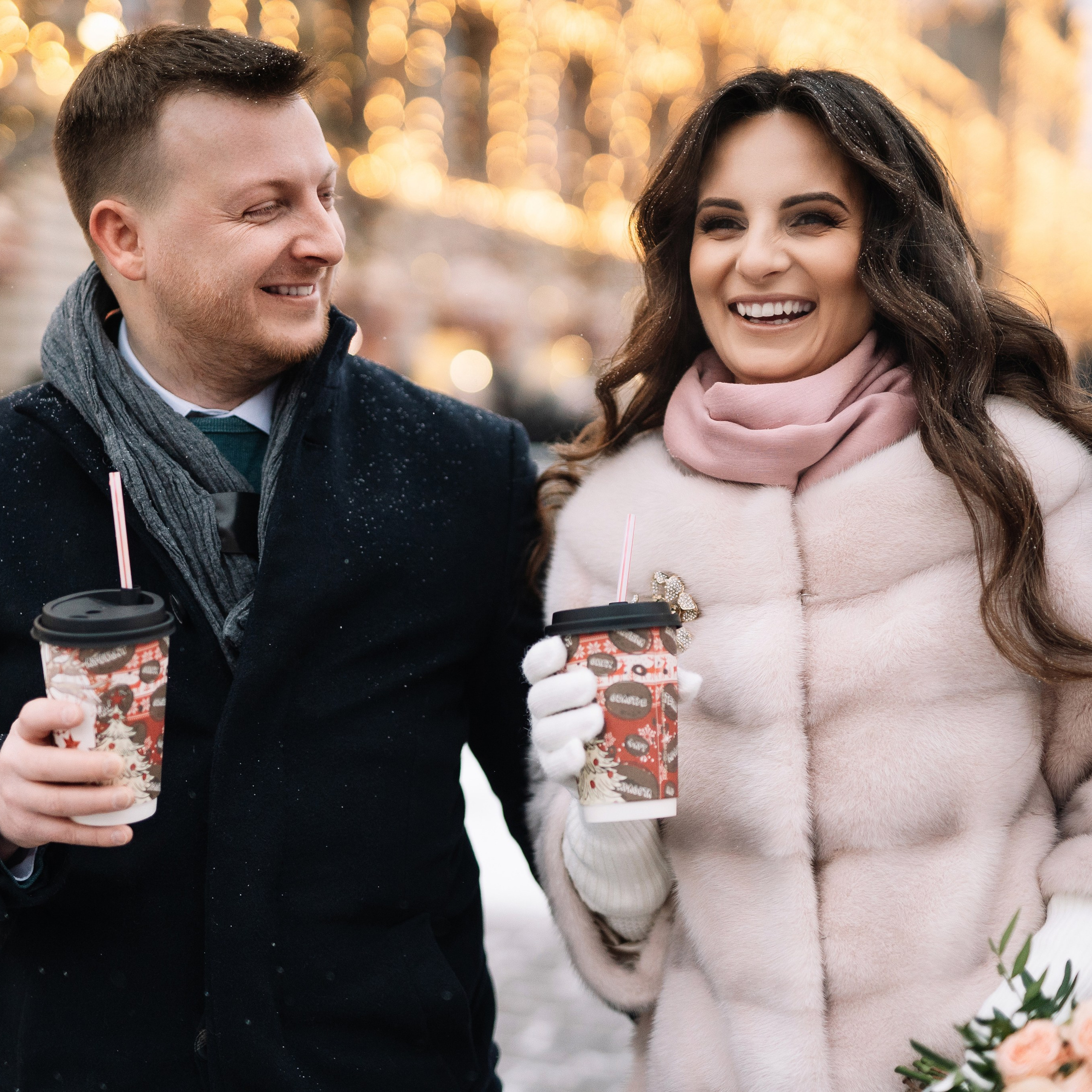 Свадебная фотосессия Лилии и Романа, прогулка в центре Москвы