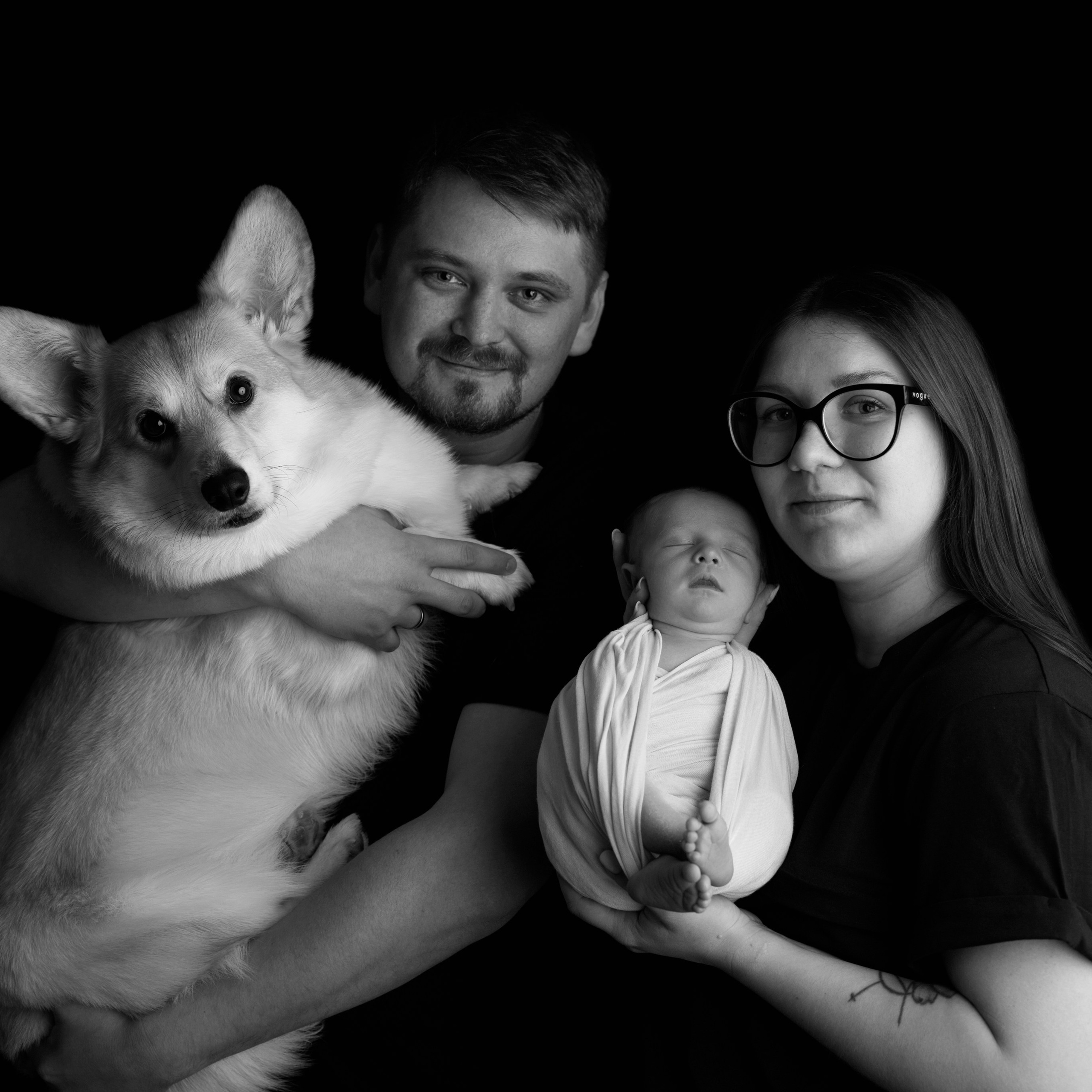 С родителями. Фотограф новорожденных Ольга Джарты