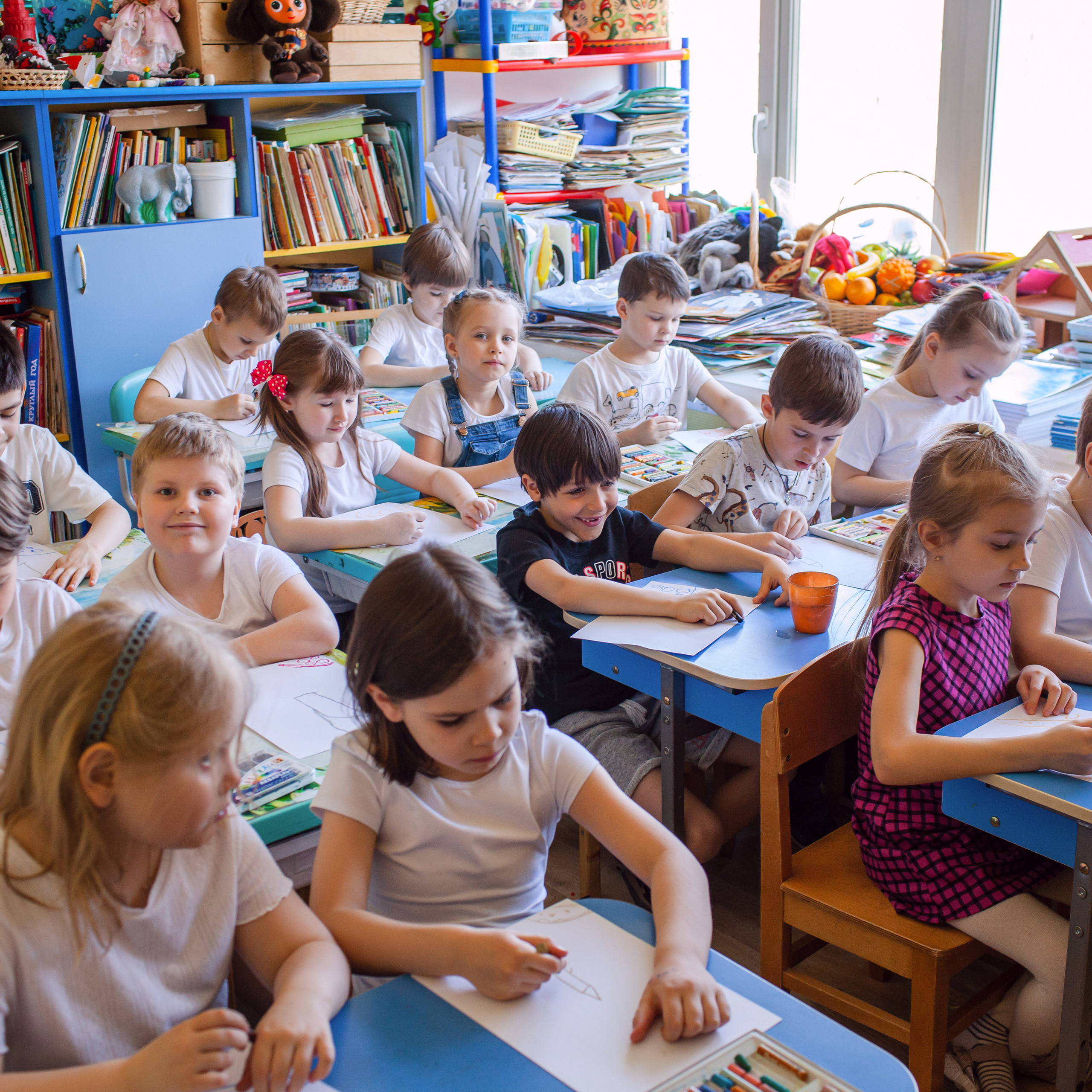 Детский сад. Съёмка для выпускных альбомов