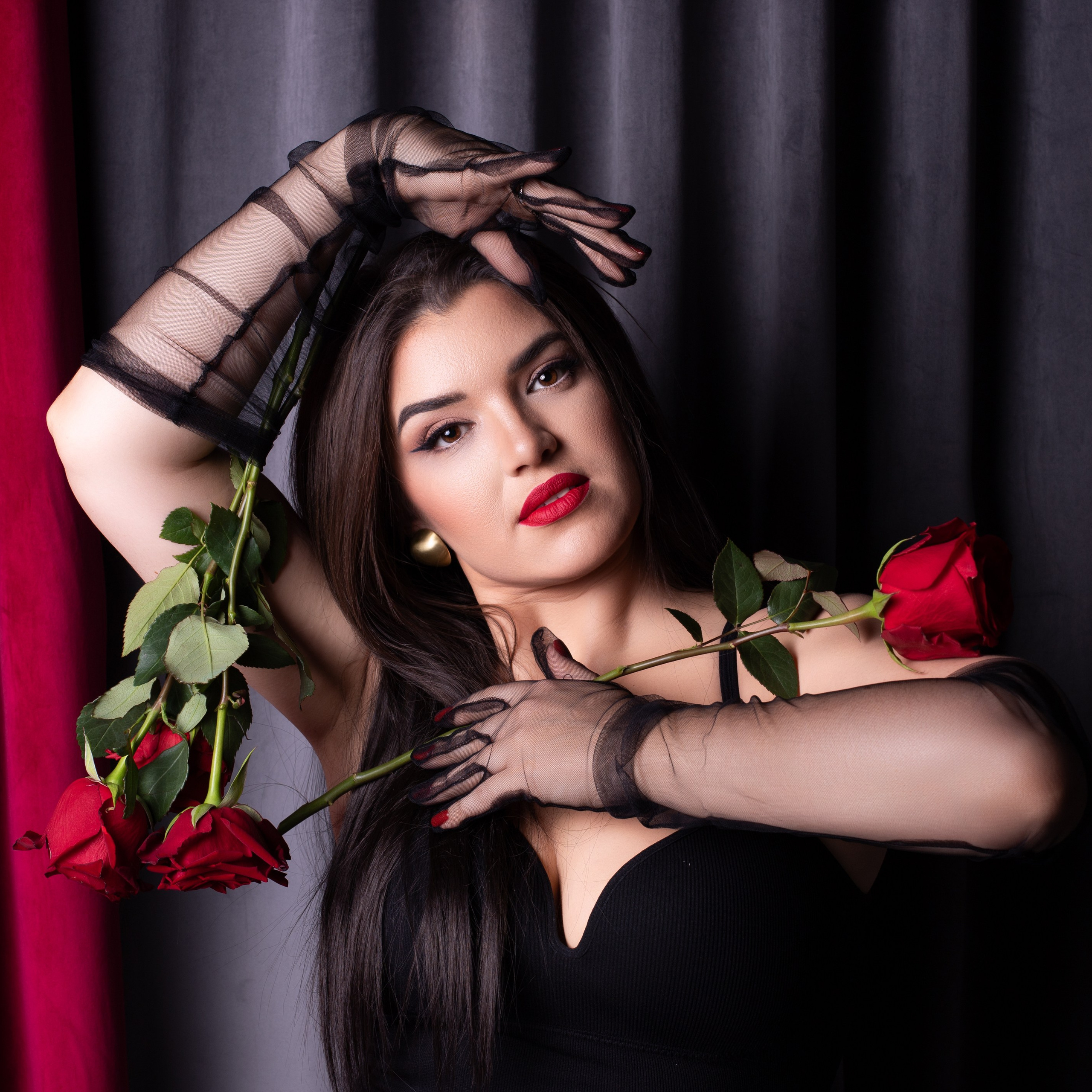 Портфолио визажиста: стильная фотосессия в студии для Анны