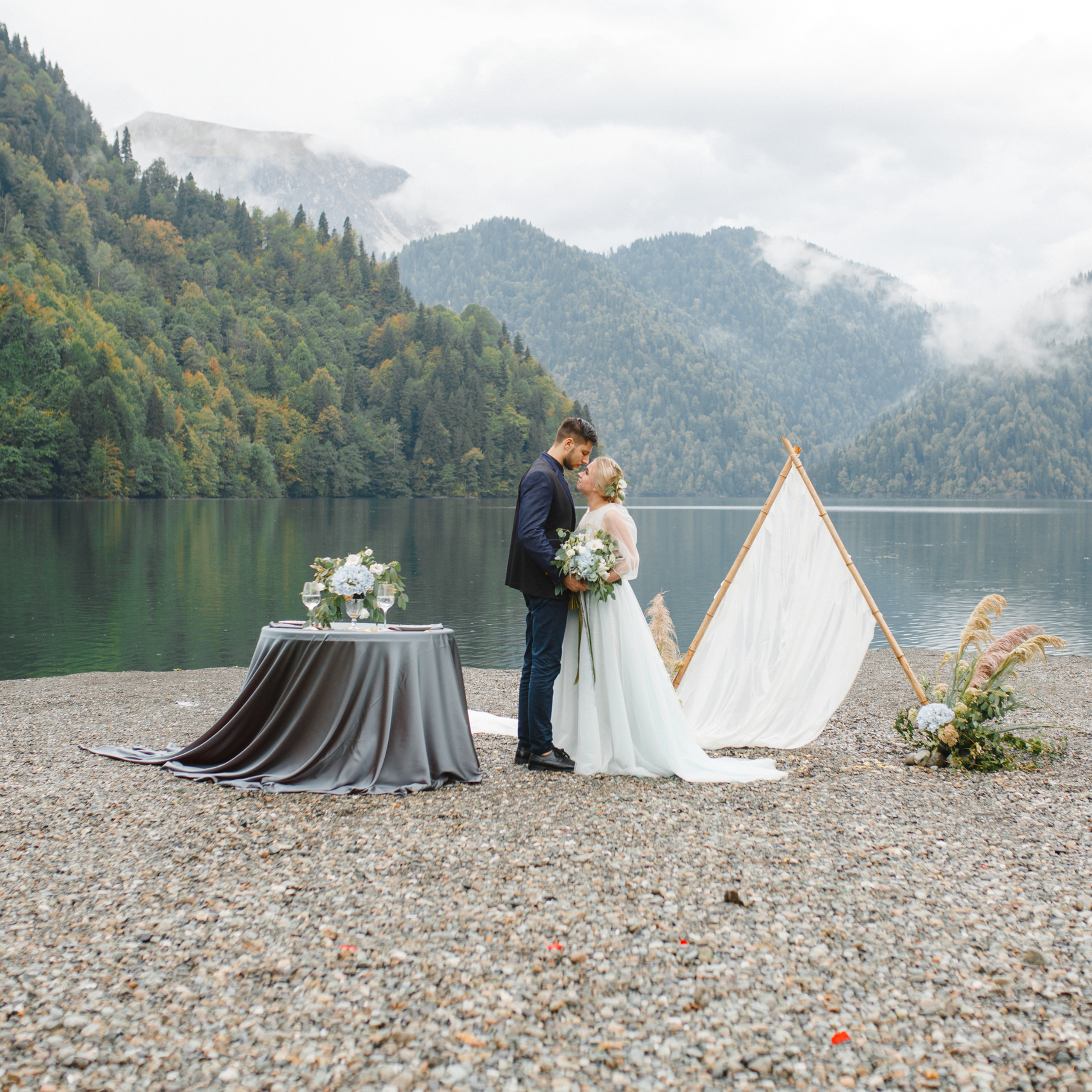 Wedding story on lake Ritsa 08.09.2018