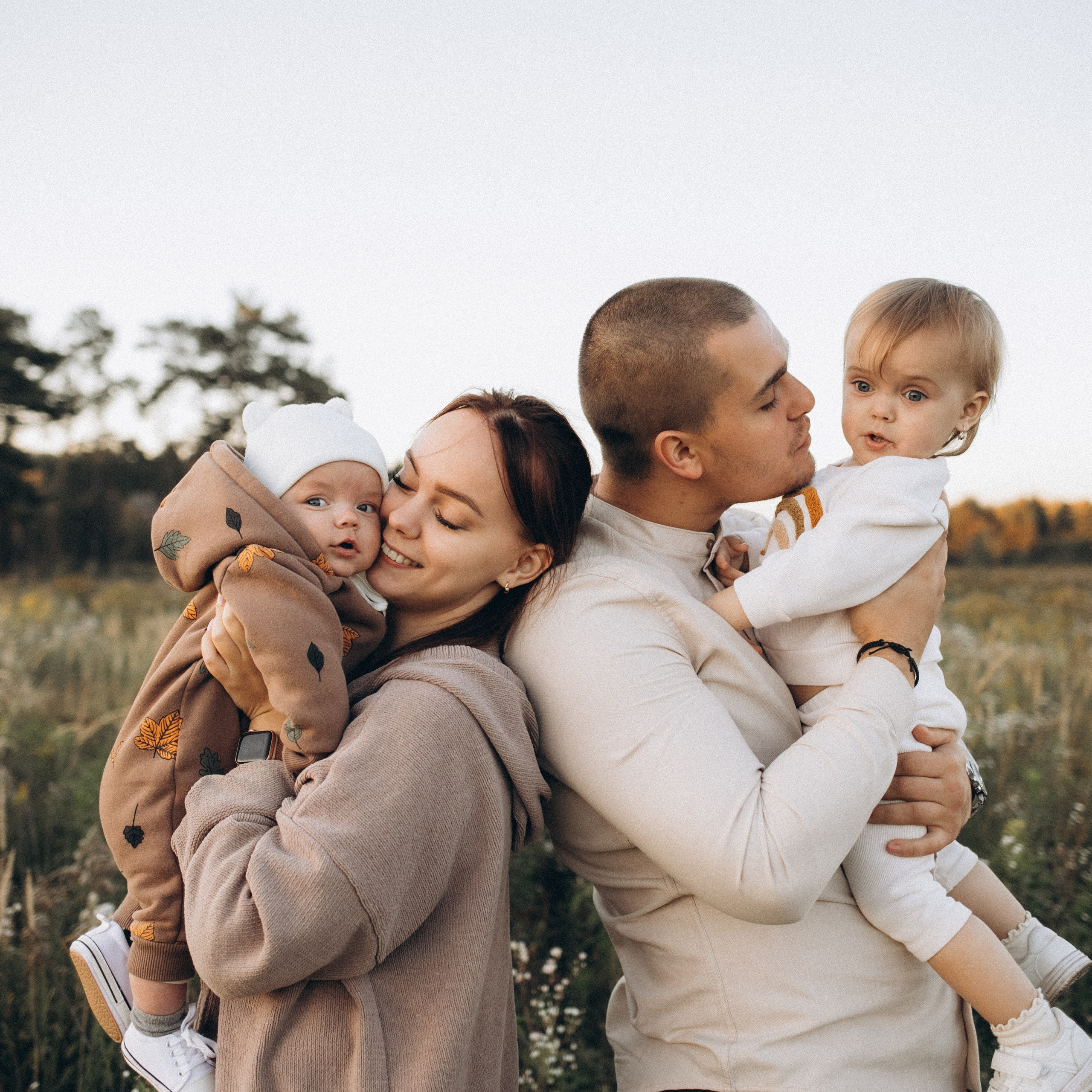 Саша, Алиса, Ева и Сереженька