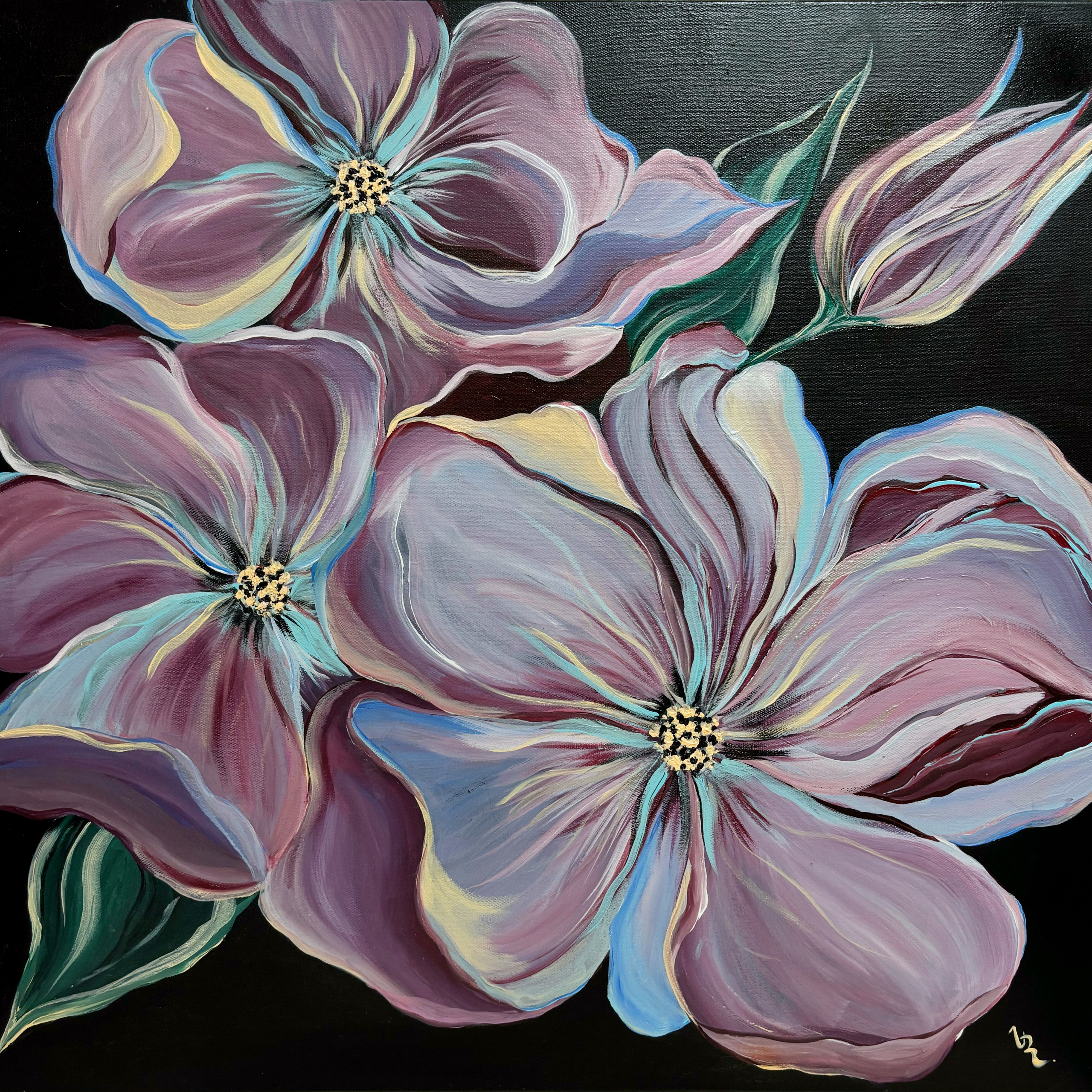 Картина «Сказочные цветы» 70×70