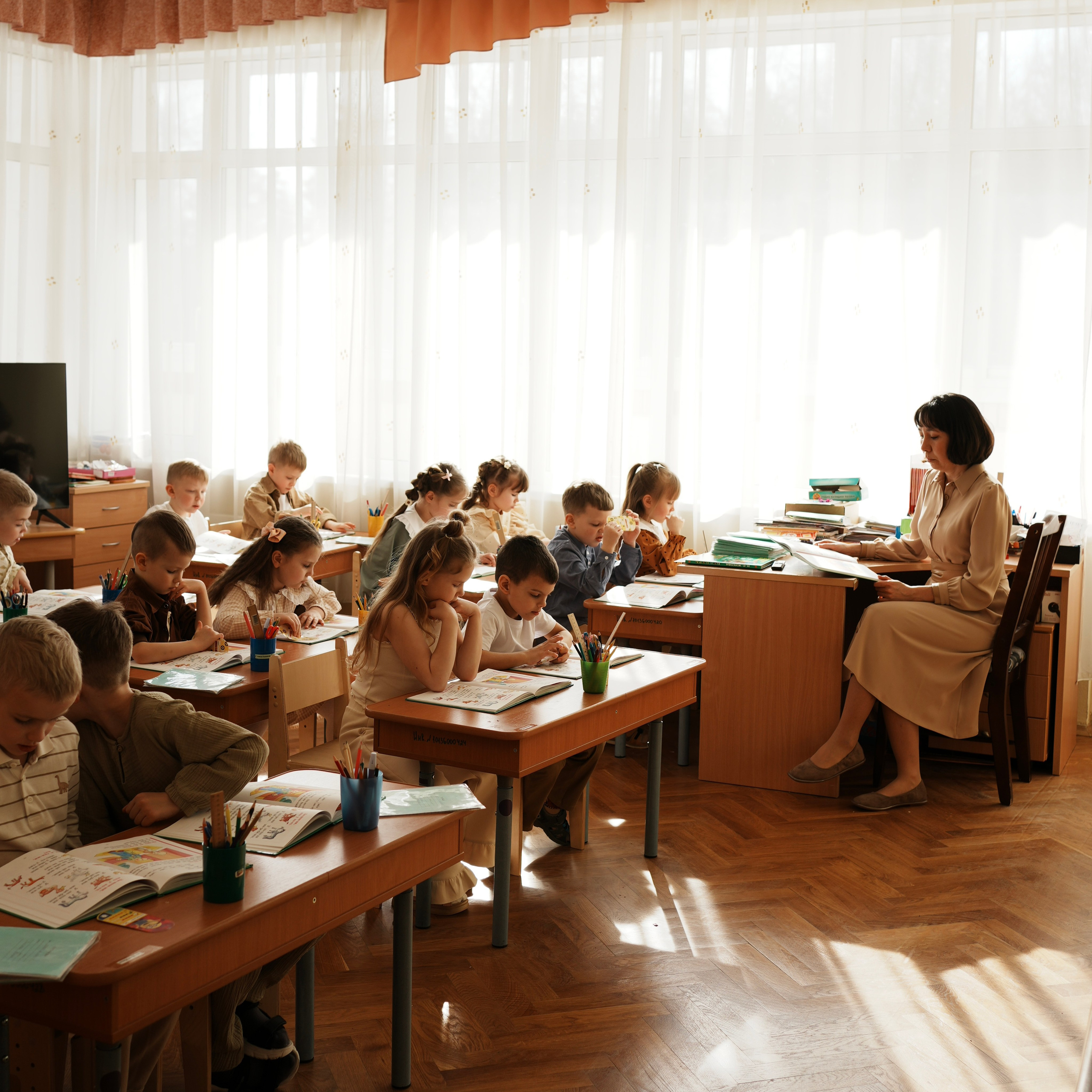Детская съёмка в школе