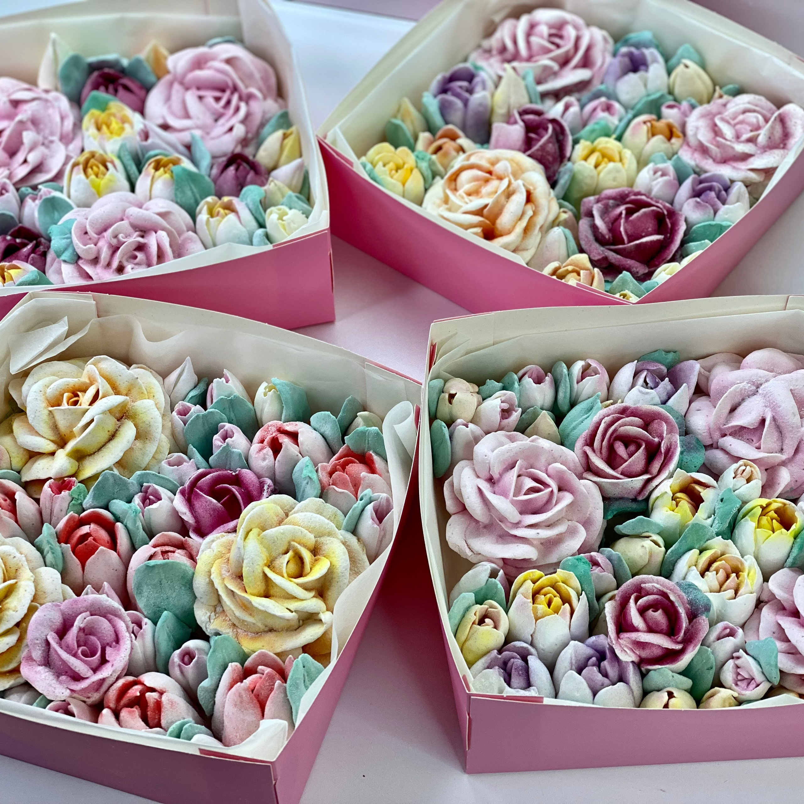 Цветы из зефира, 20 на 20 см