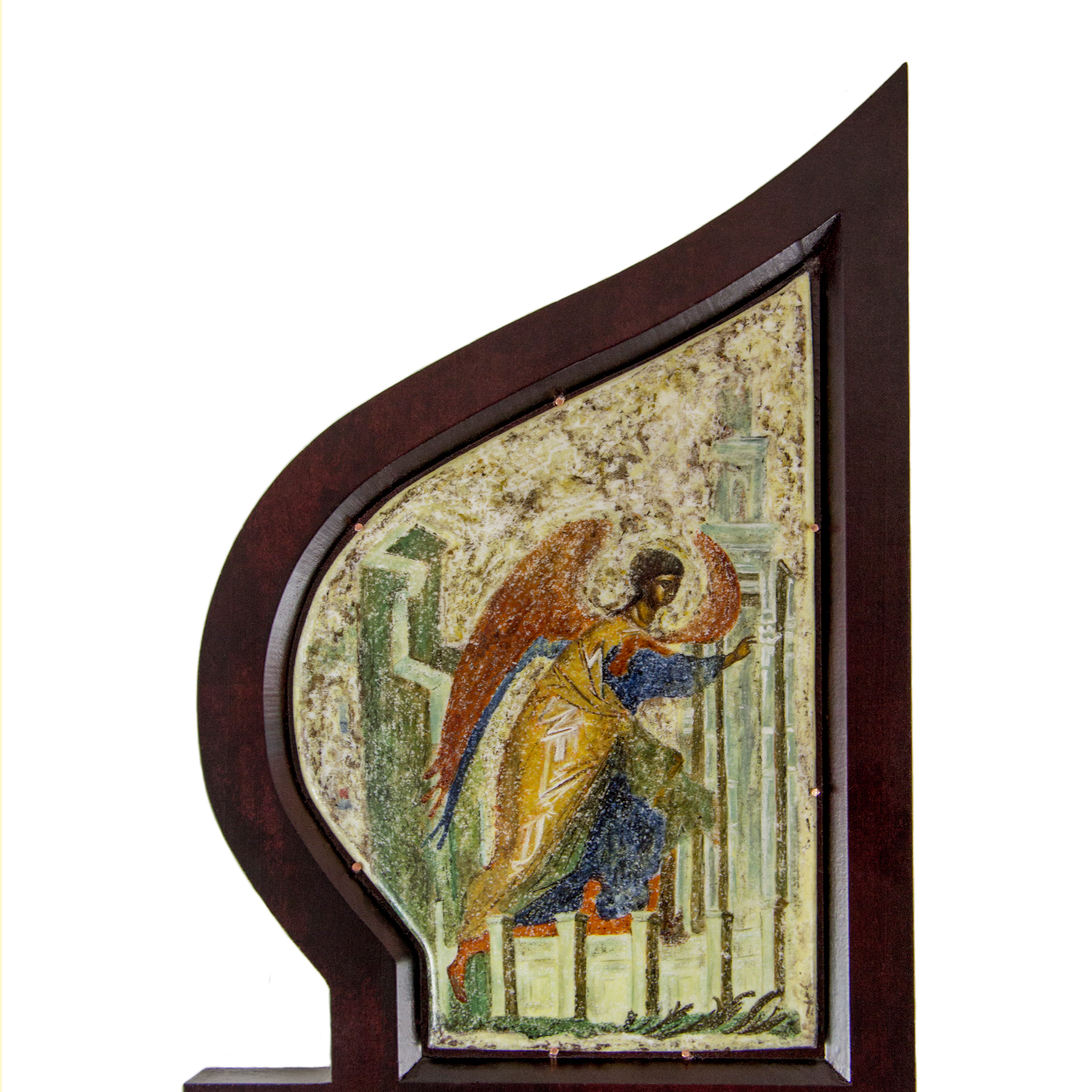 Царские врата. Архангел Гавриил. Художник Яна Ростовская. Живопись по эмали. 