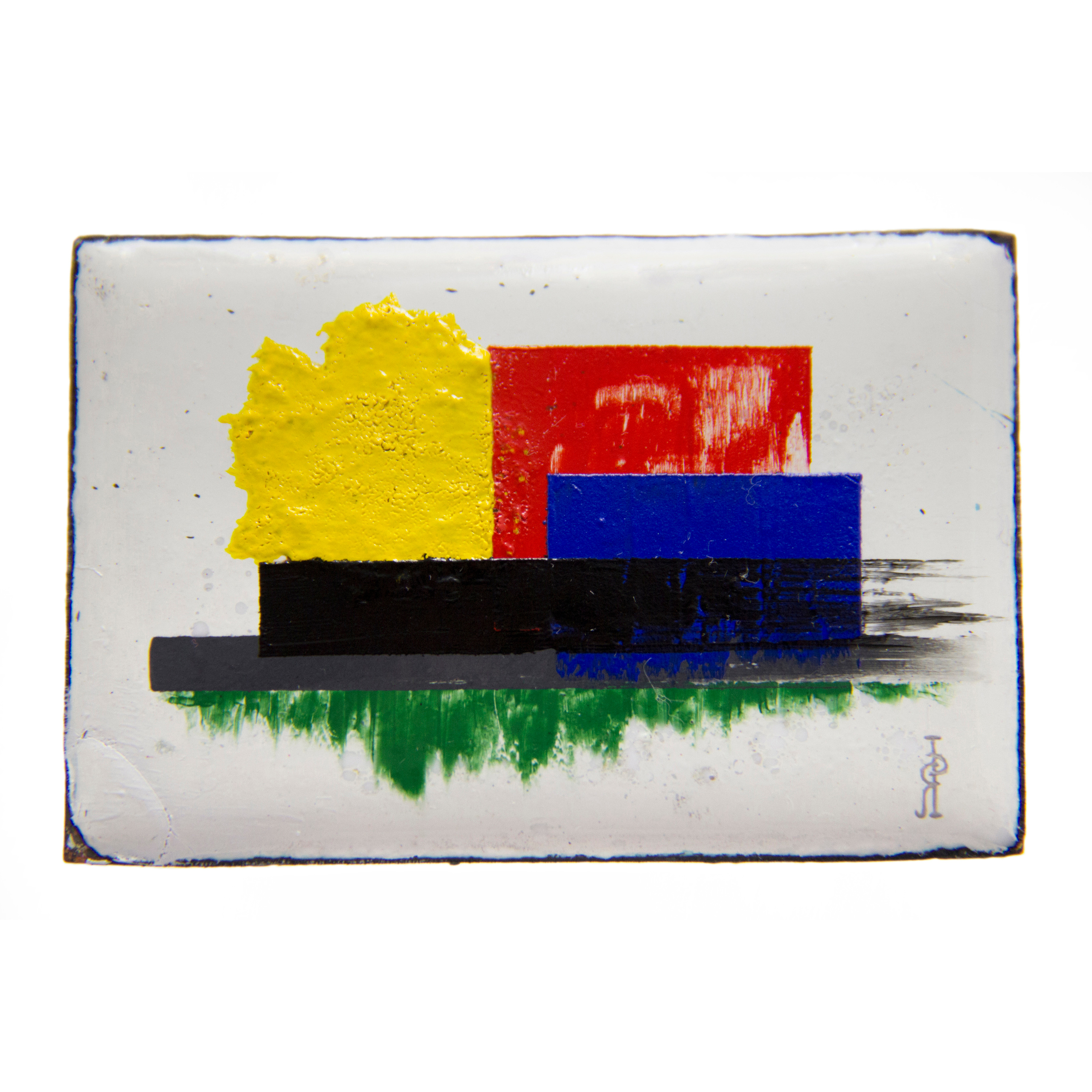 Беспредметная композиция № 1. Художник Яна Ростовская. Живопись по эмали.