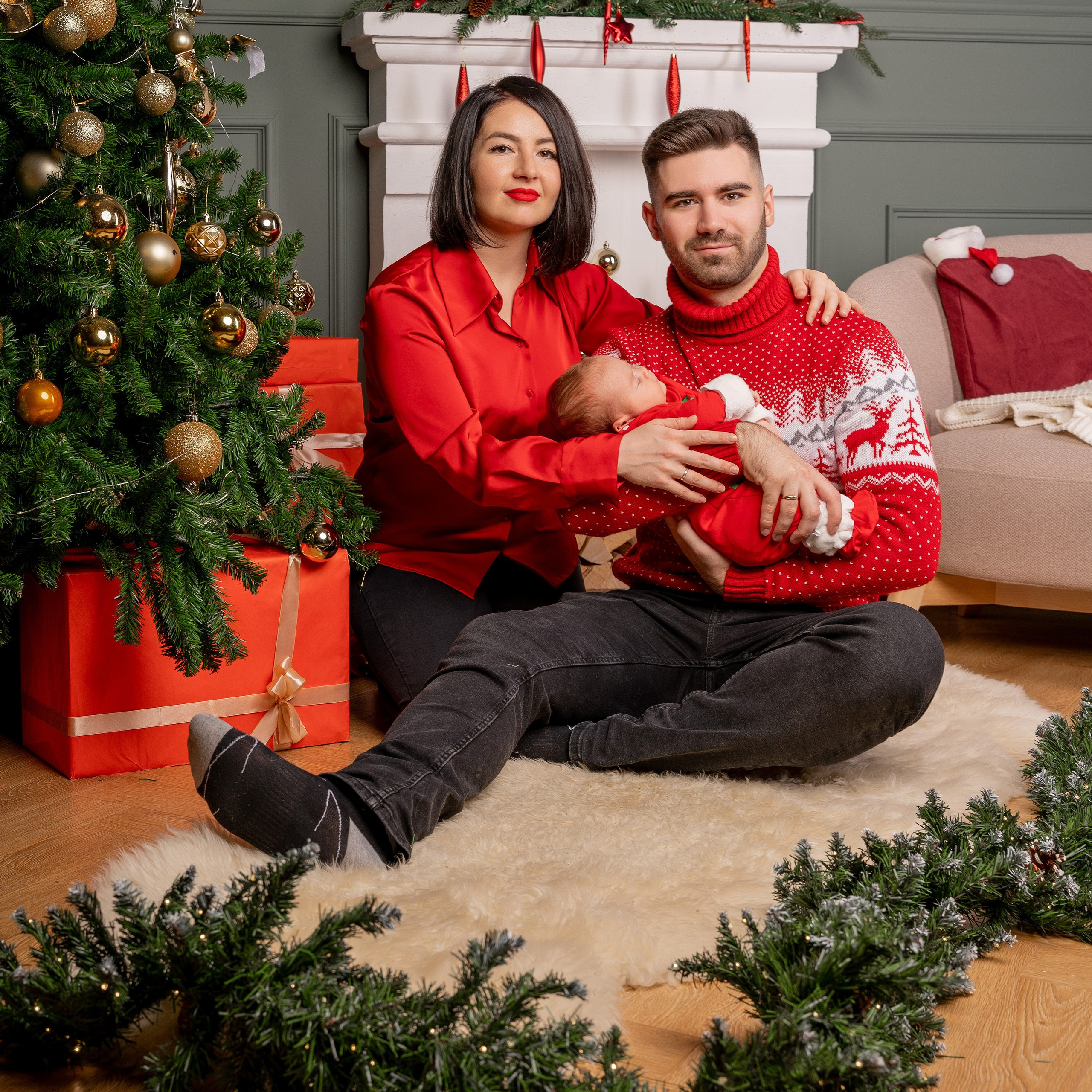 Семейная новогодняя фотосессия