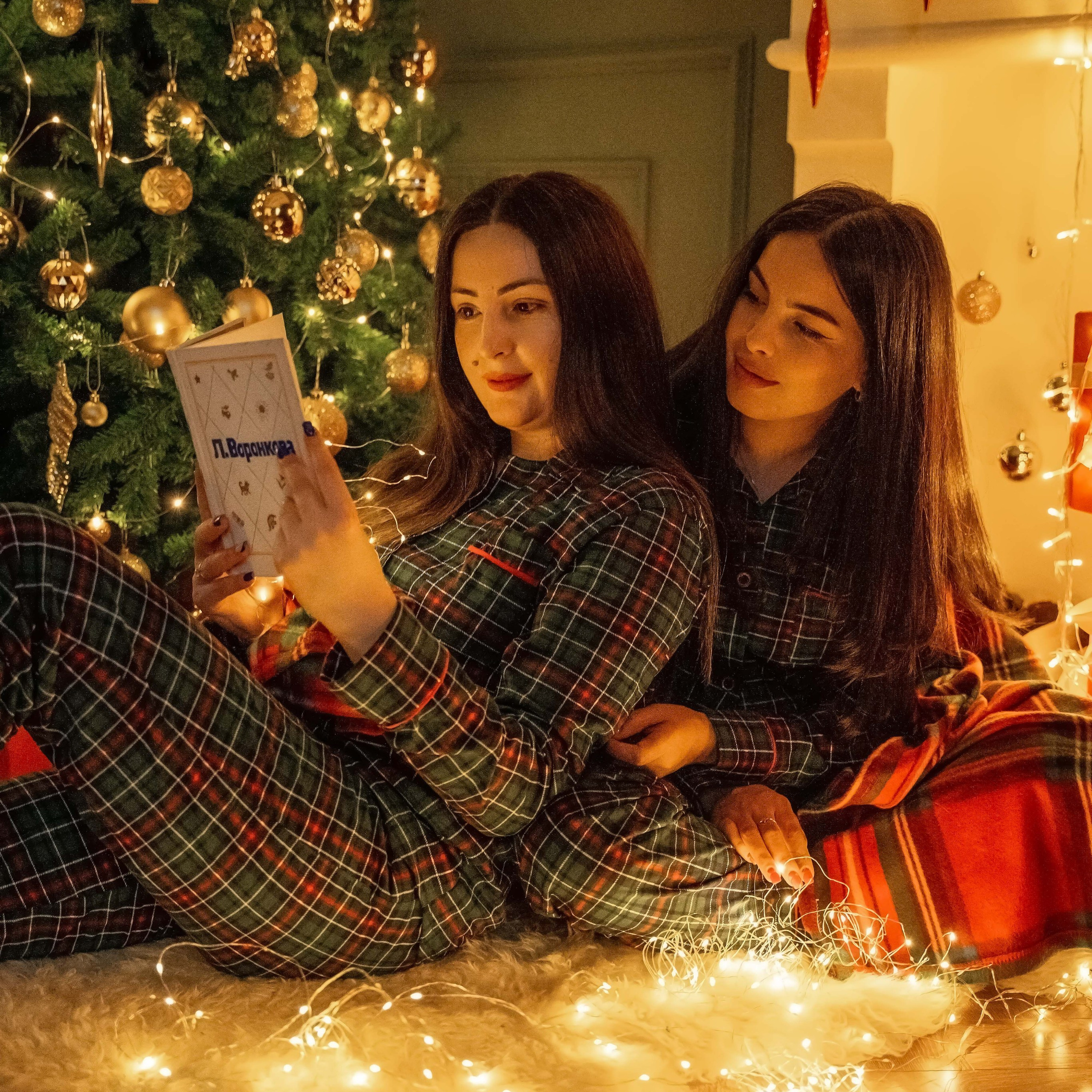 Женская новогодняя фотосессия