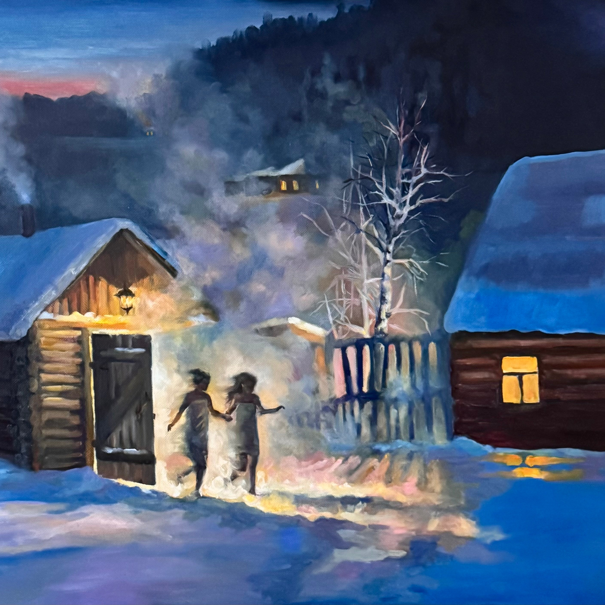 "Русские Забавы" 70х90 см. Масло, холст. 2026