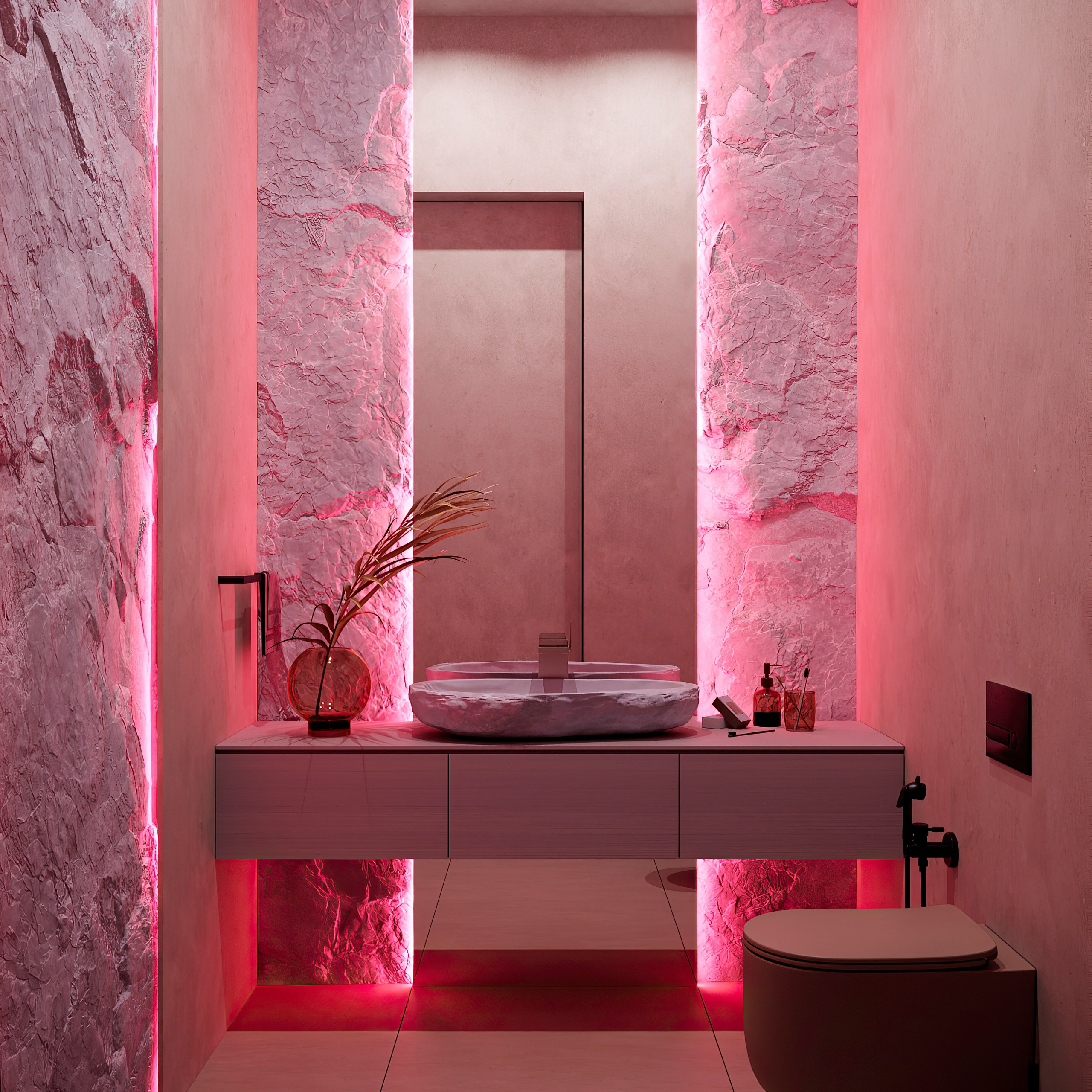 Виз гостевого санузла по дизайну Мартыновой Н. И Бородиной Е.