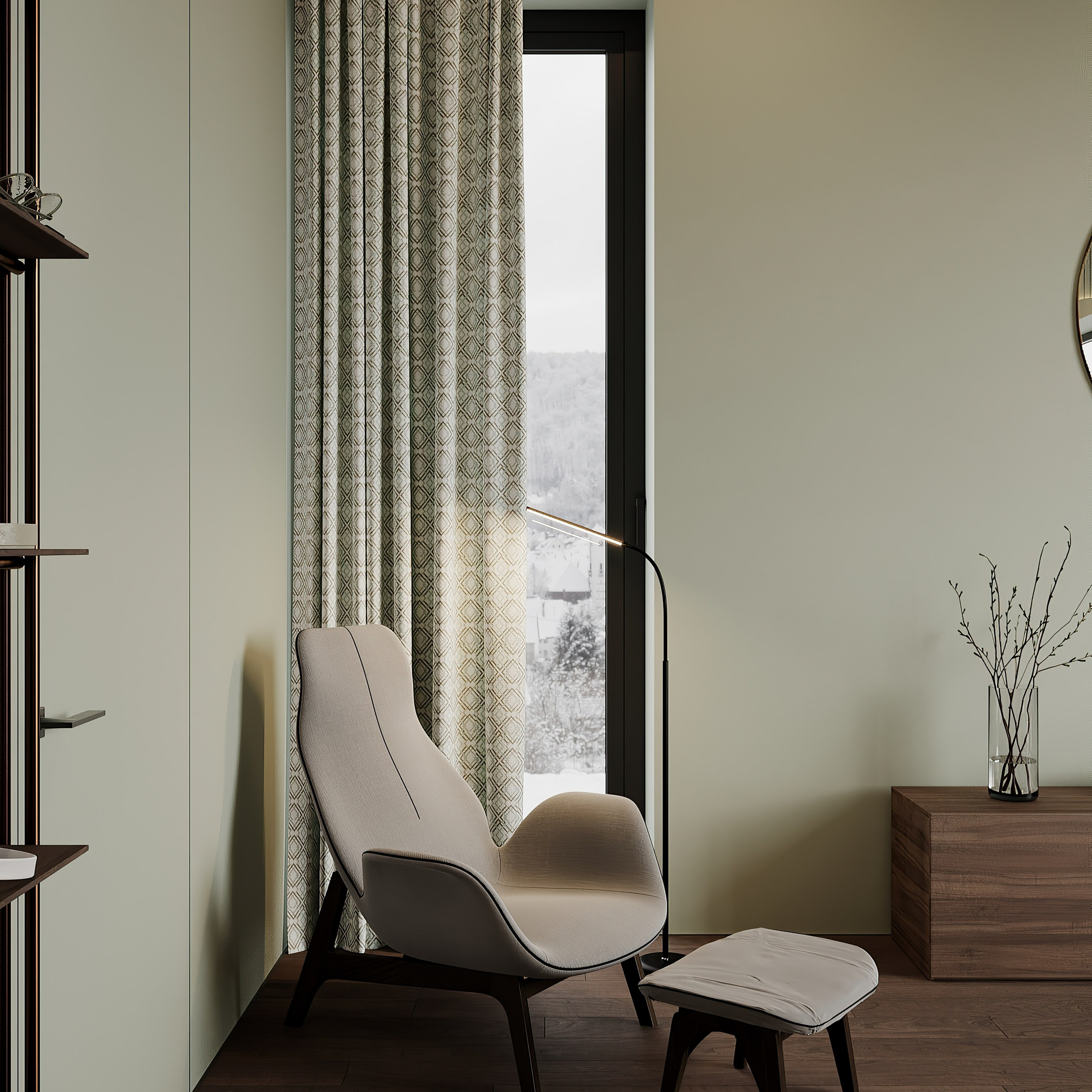 Спальня по дизайну Мартыновой Н. и Бородиной Е.